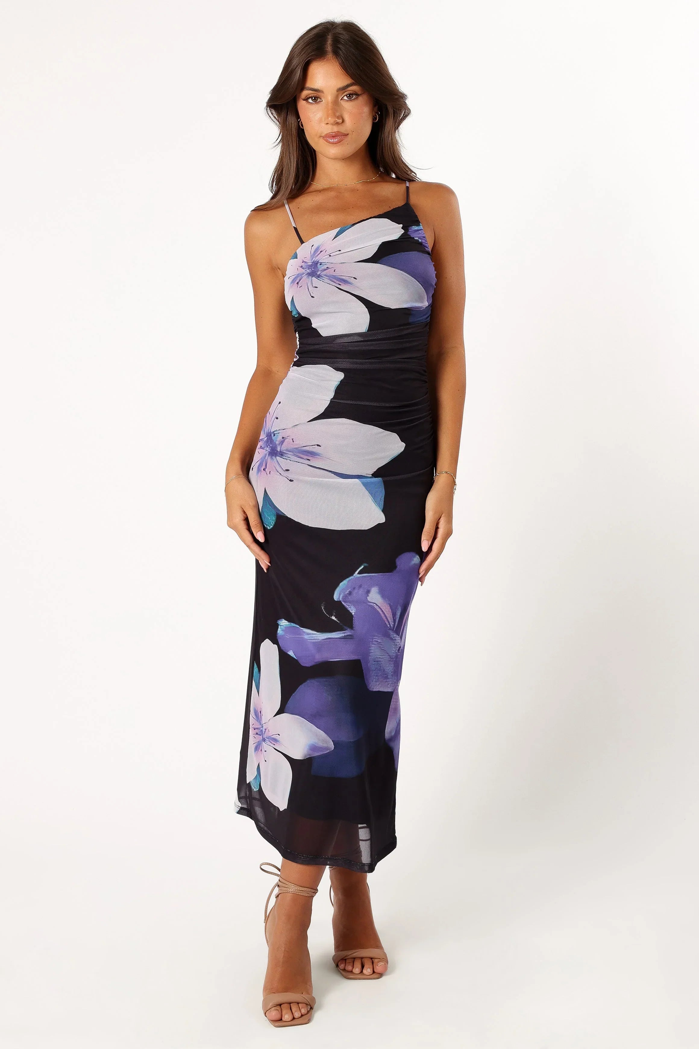 Robe longue Jasmine - Fleuri noir