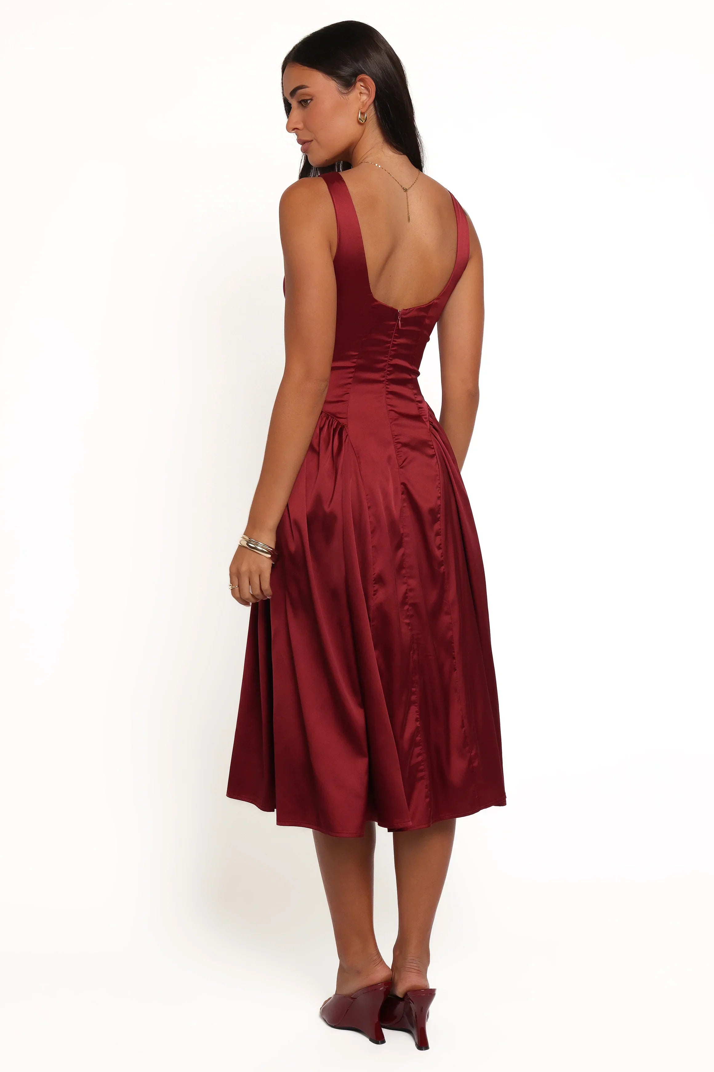 Robe midi Katelyn - Bordeaux