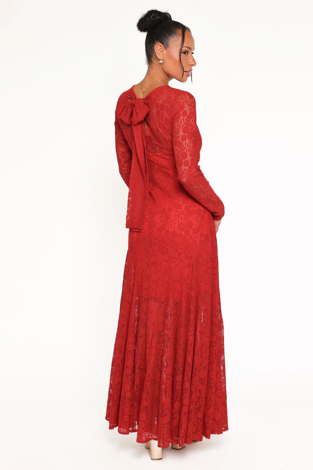Robe longue Keani à manches longues - Rouge