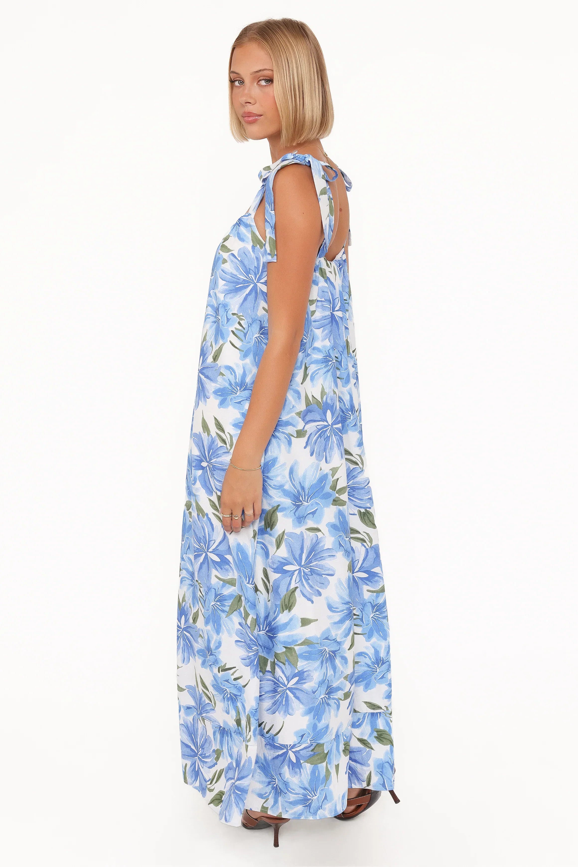 Amber Maxi Dress - Blue Floral