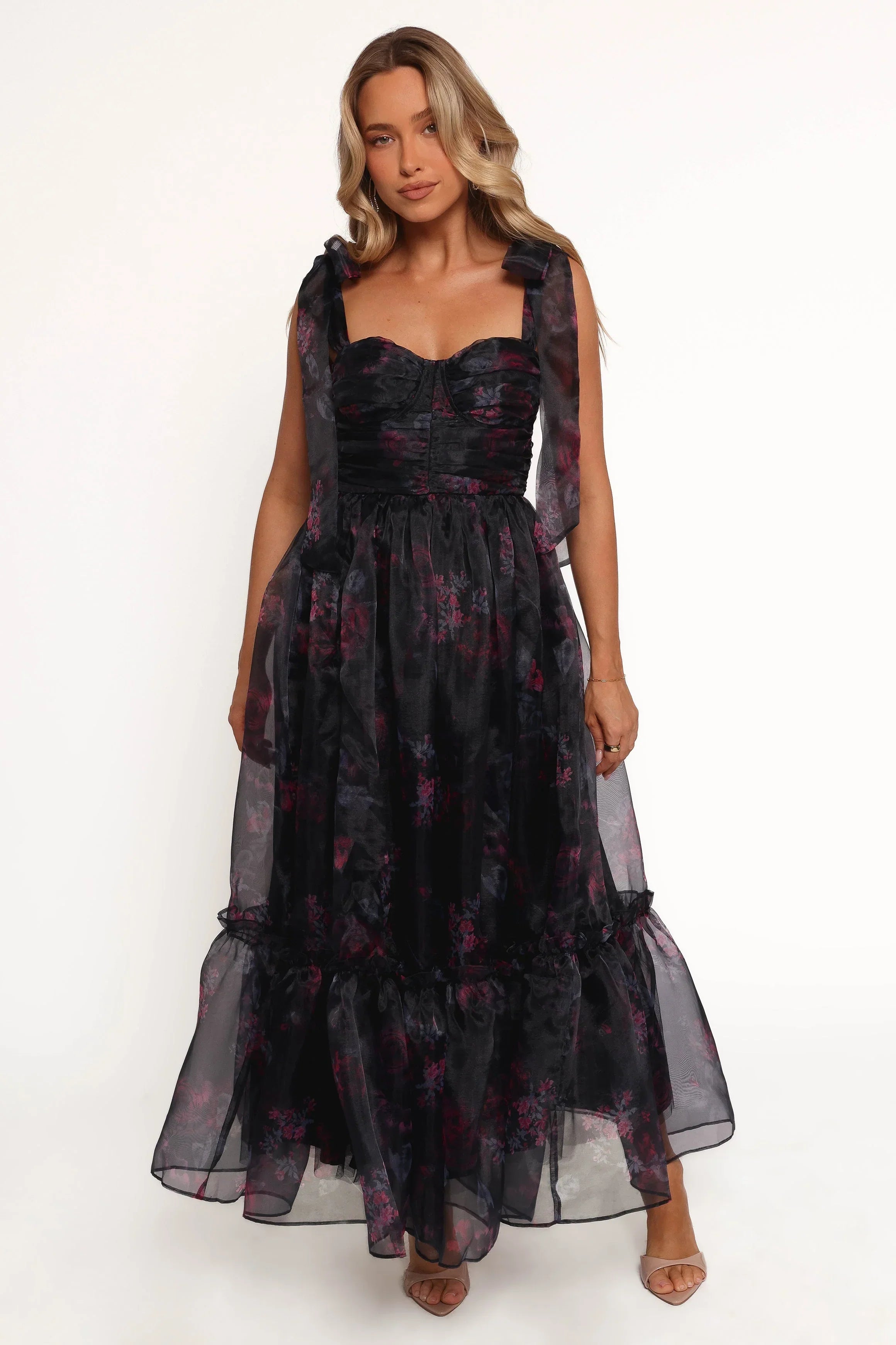 Robe midi Floret – Imprimé floral foncé