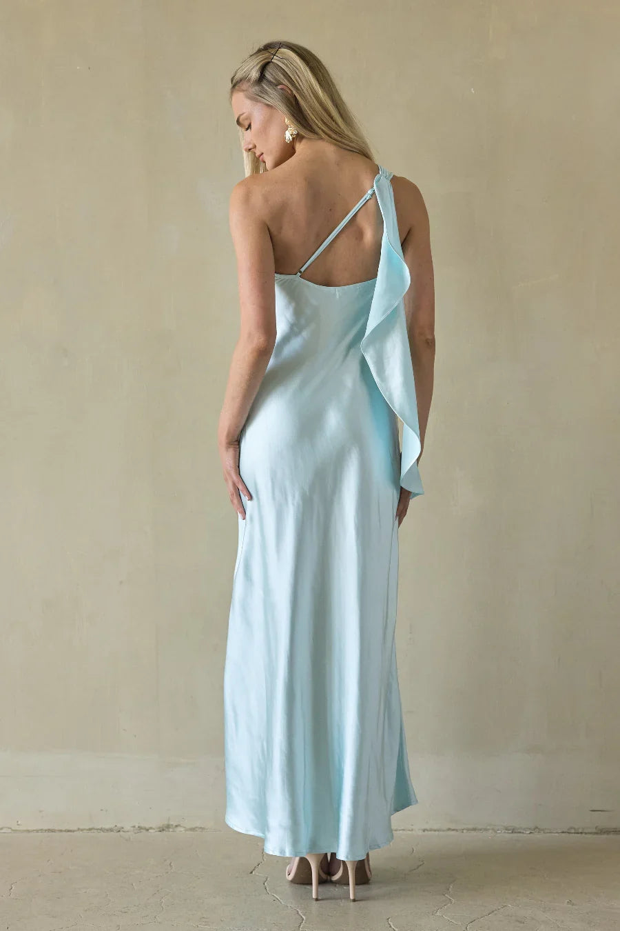 Sarahi Ruffle One Shoulder Maxi Dress