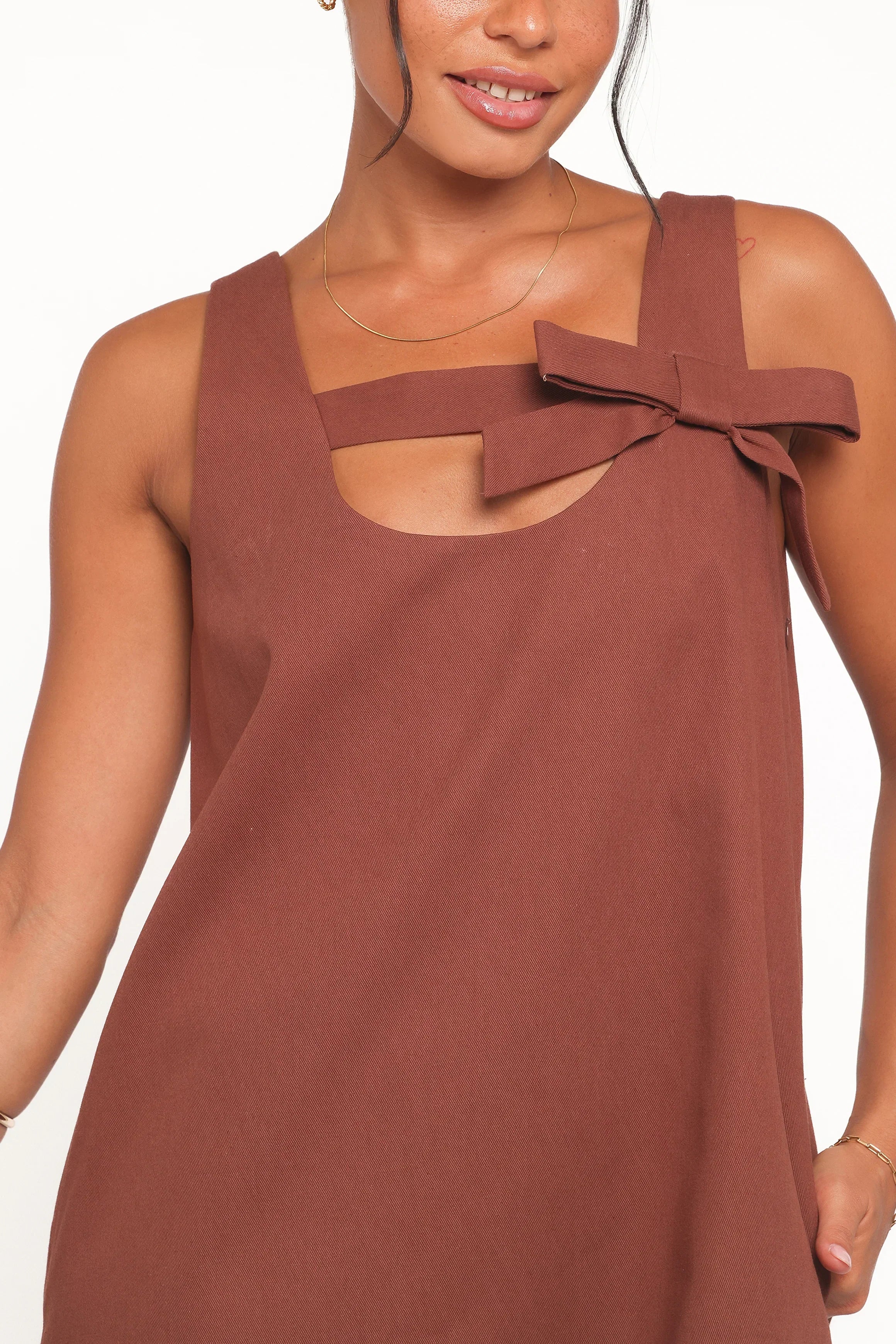 Elyria Mini Dress - Brown