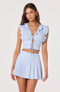 Zoela Striped Pleated Mini Skort