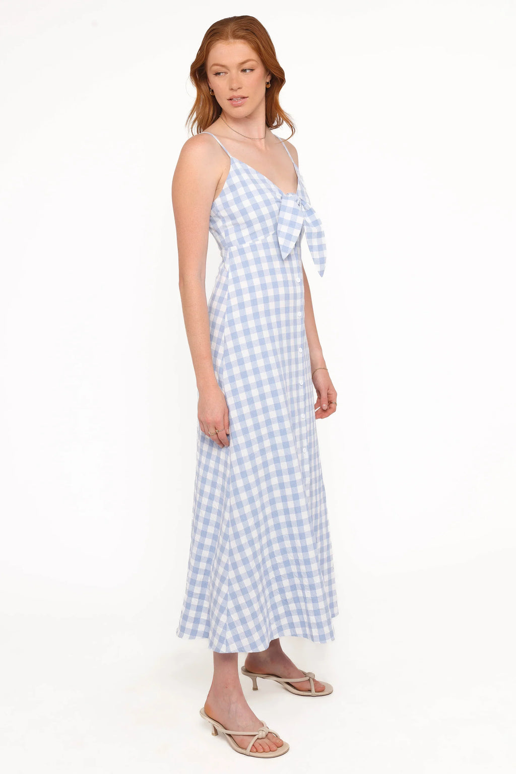 Menora Maxi Dress - Blue Gingham