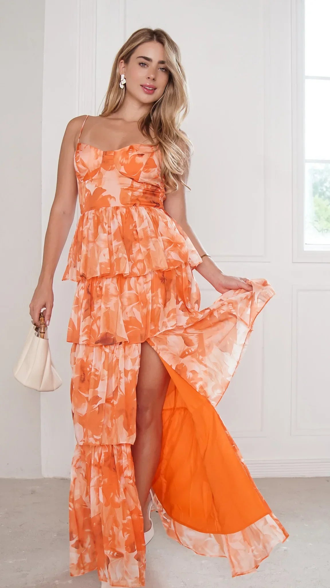 Robe longue étagée Luz