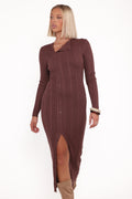 Robe midi Valia - Espresso