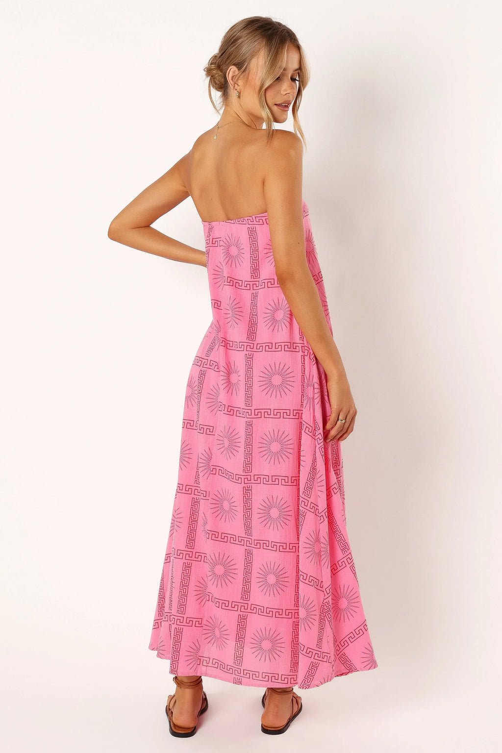 Robe longue bustier Soph – Rose rouge