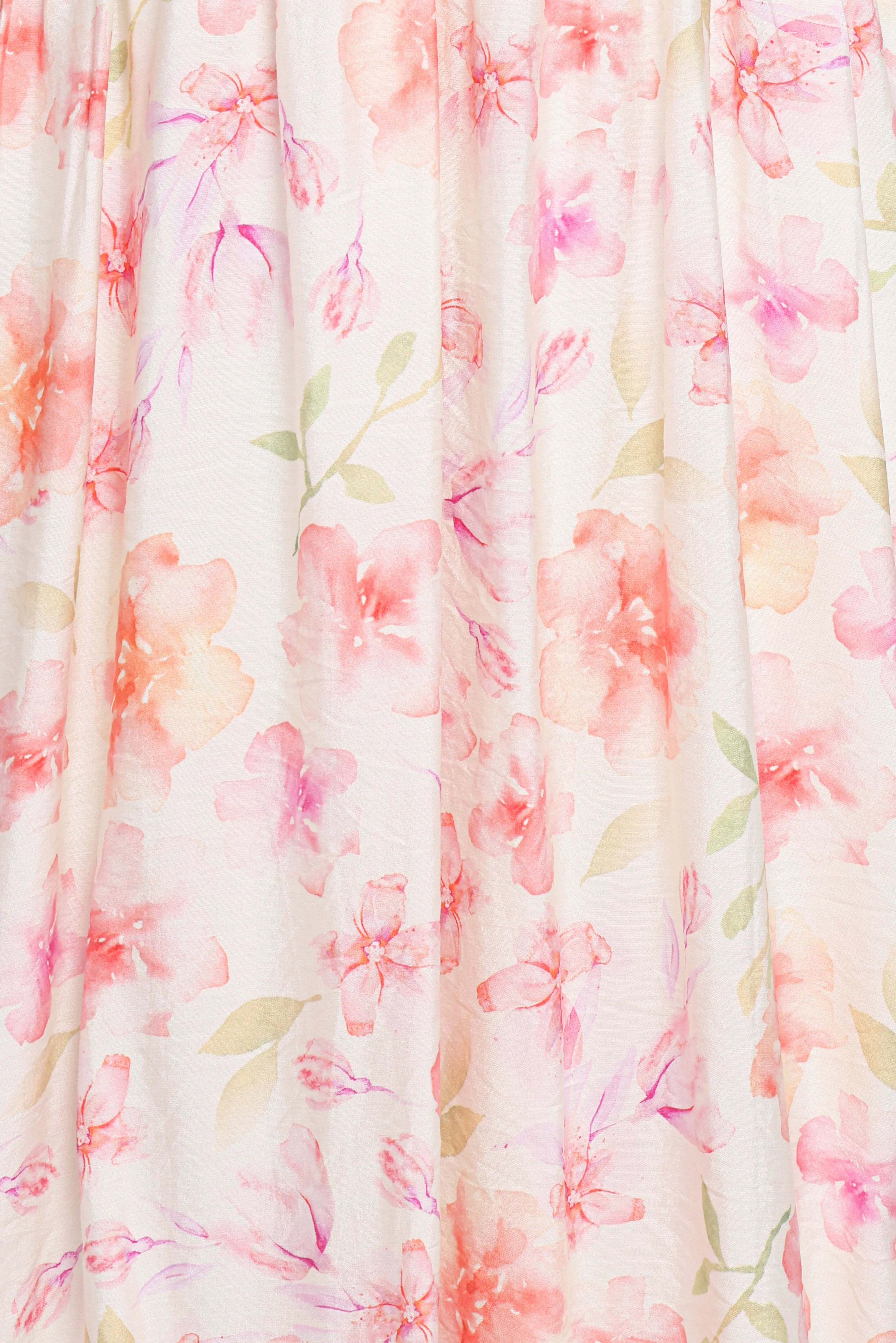 Robe longue Andara – Imprimé floral blanc
