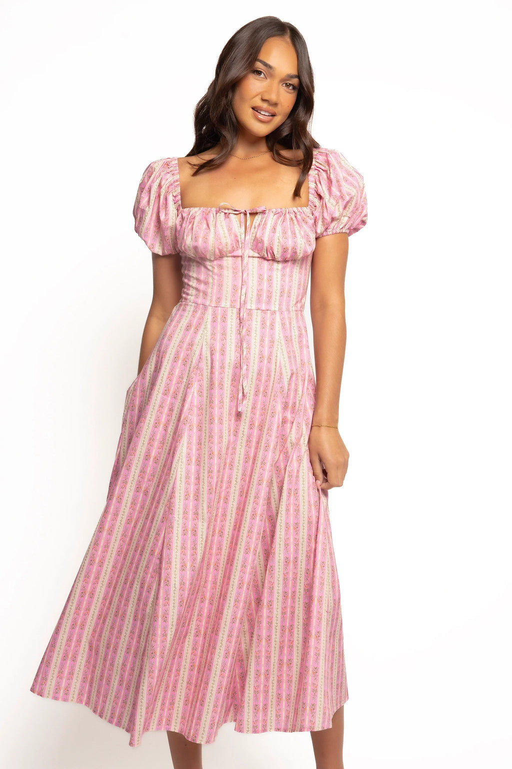 Robe midi Améthyste - Rose