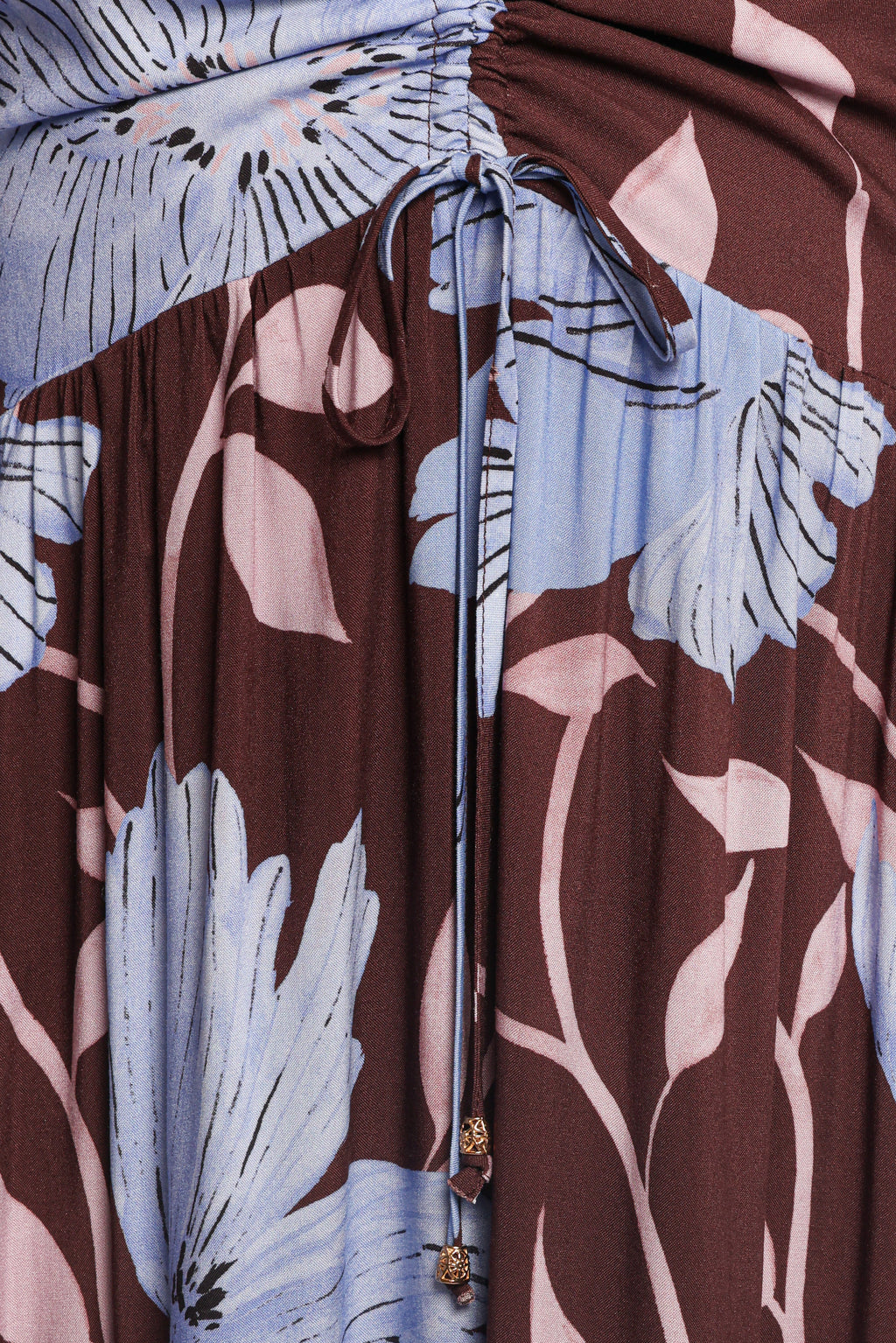 Robe longue Annabella - Coquelicots bleus