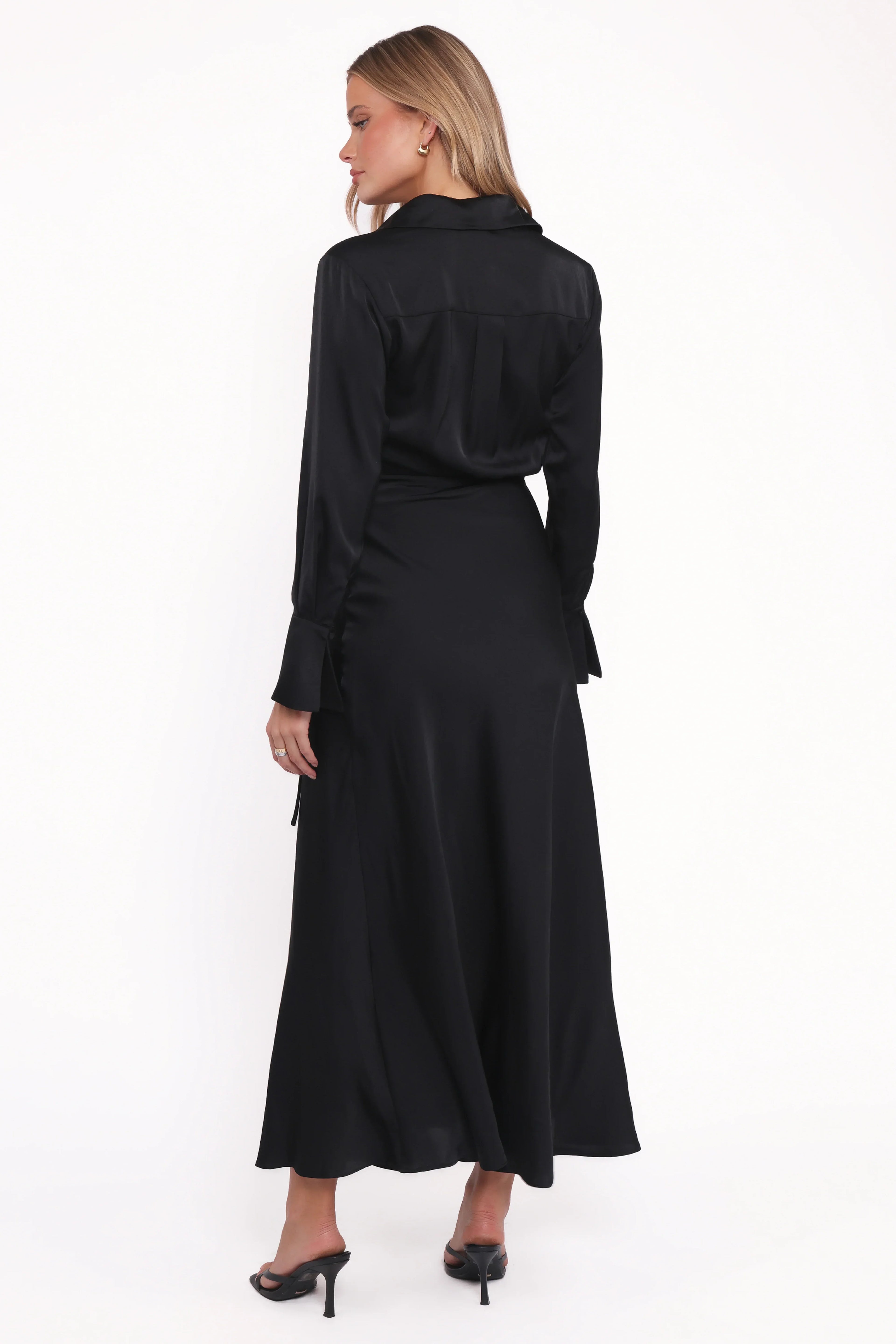 Robe longue manches longues Verna - Noir