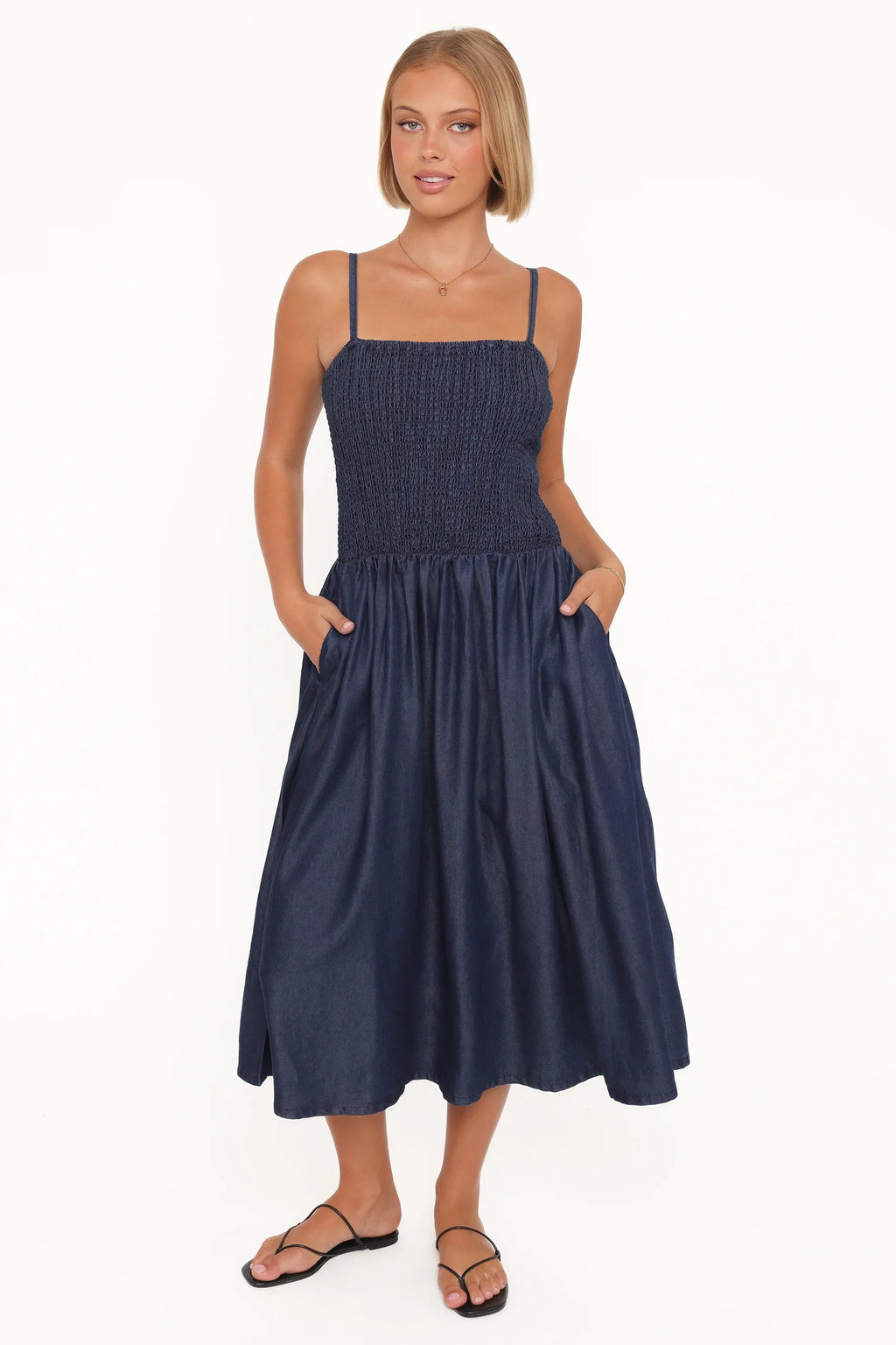 Robe mi-longue Arnika - Bleue