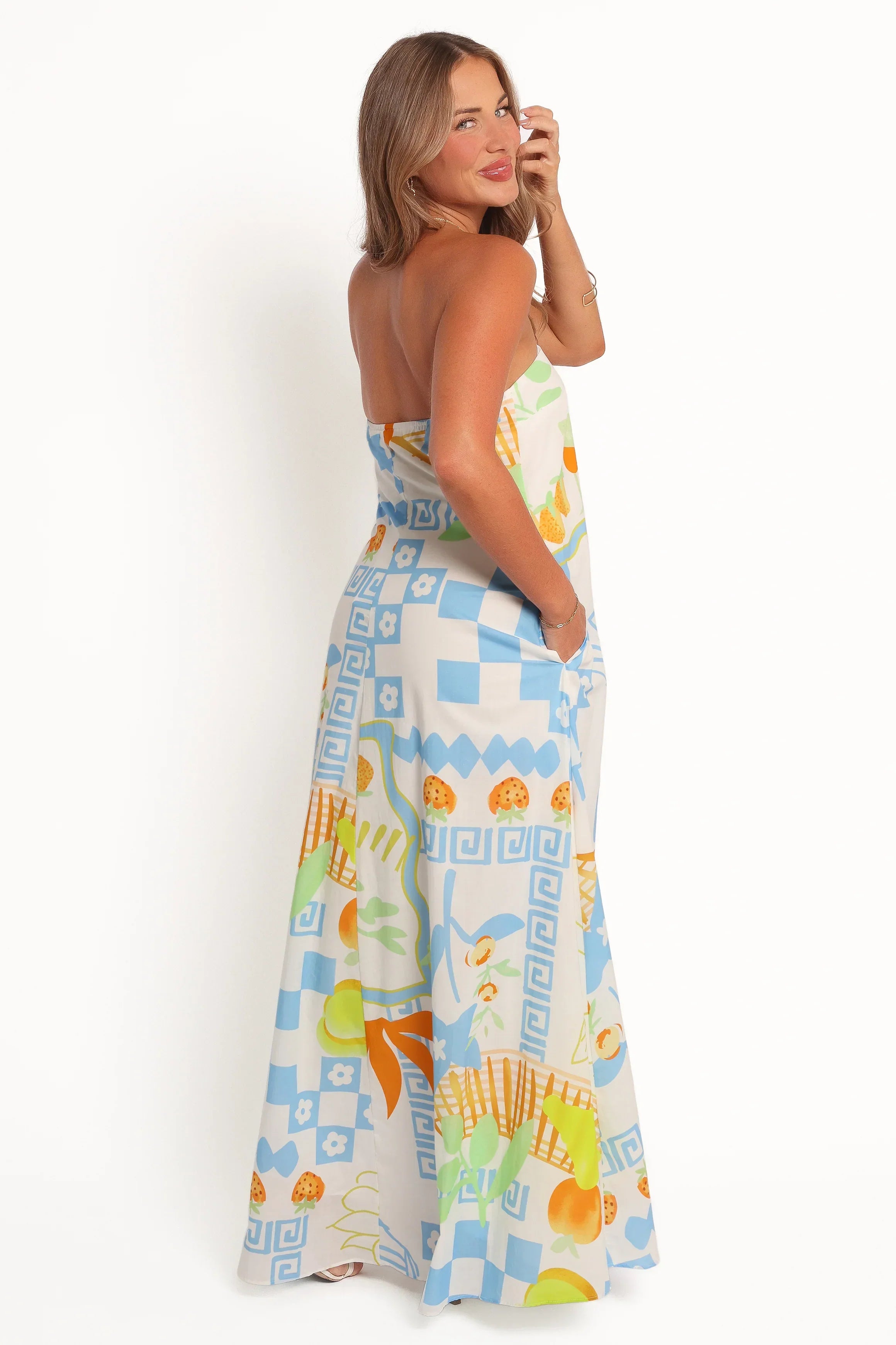Robe longue bustier Kaelani - Imprimé multicolore