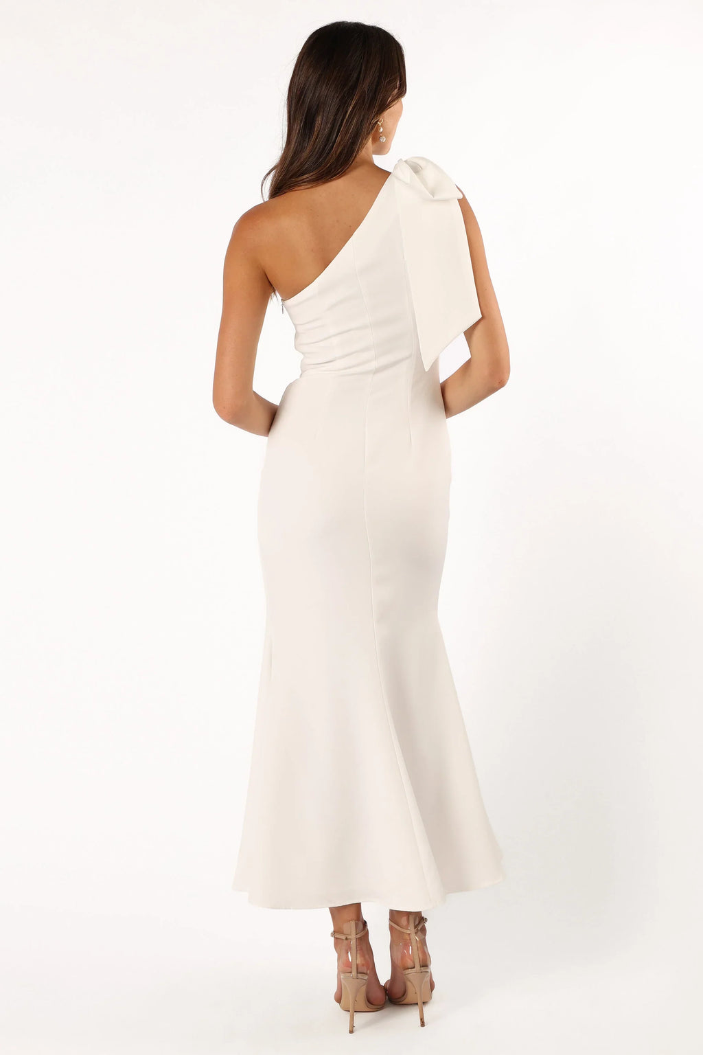 Robe midi asymétrique Charmed - Blanc cassé