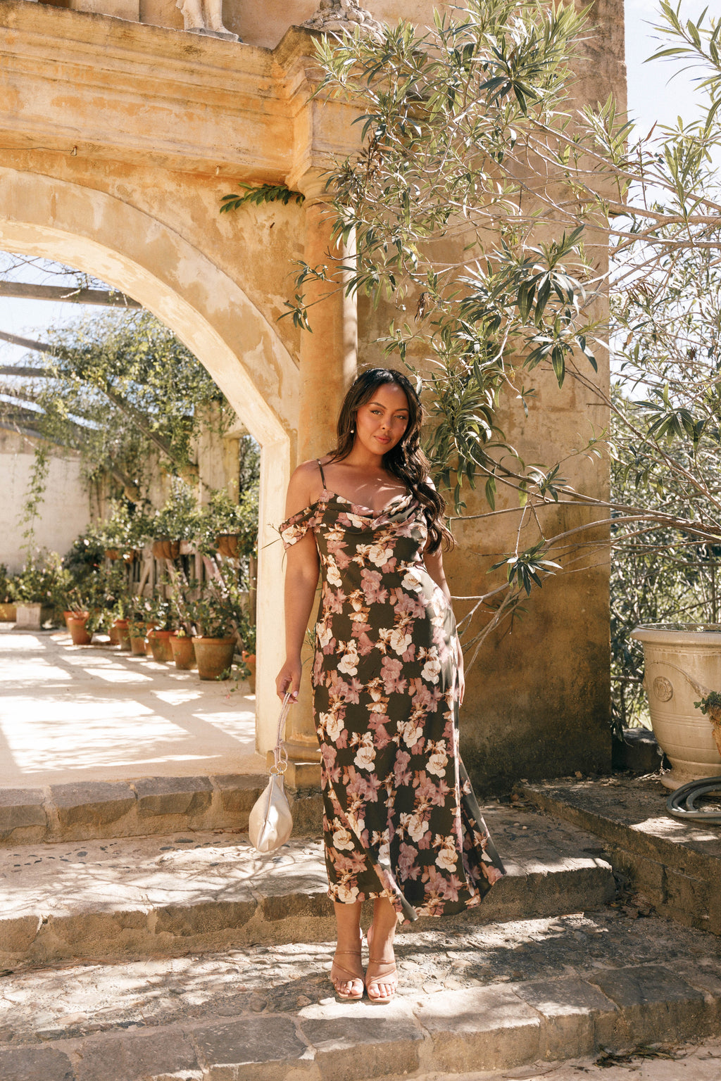 Robe midi Kamryn - Imprimé floral olive
