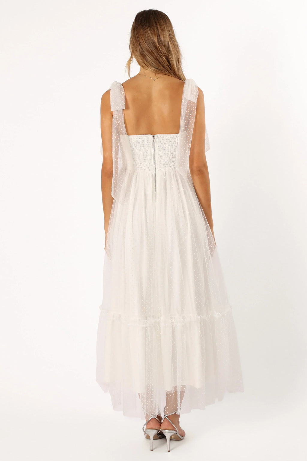 Robe midi Flore - Blanc cassé
