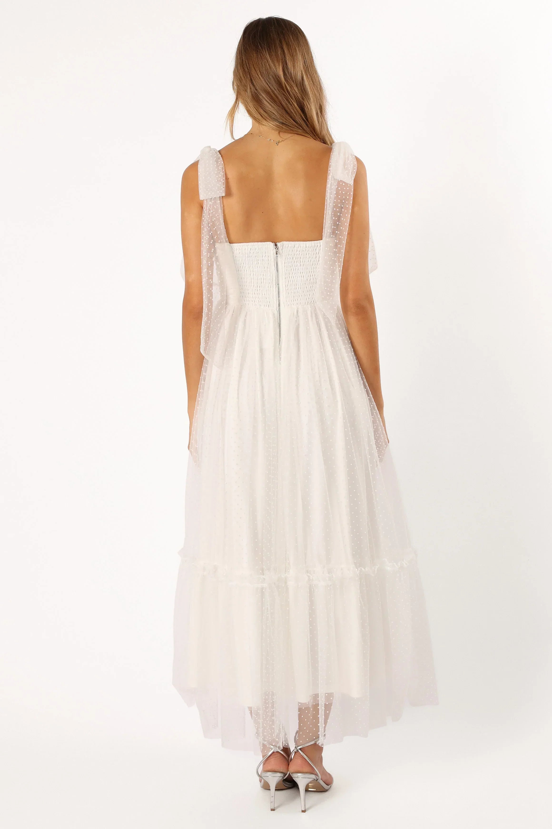 Robe midi Flore - Blanc cassé