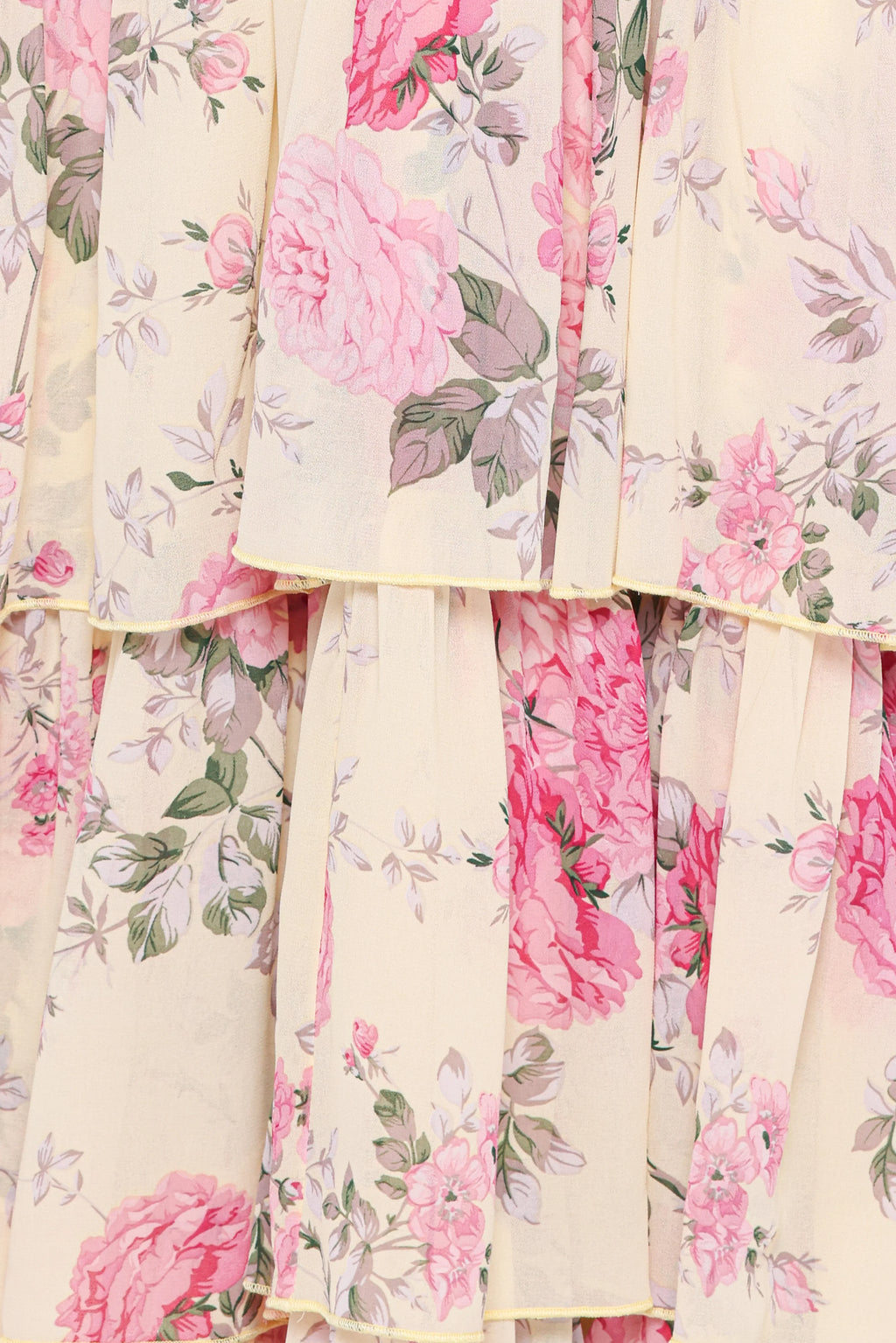Robe longue Belle - Motif floral jaune