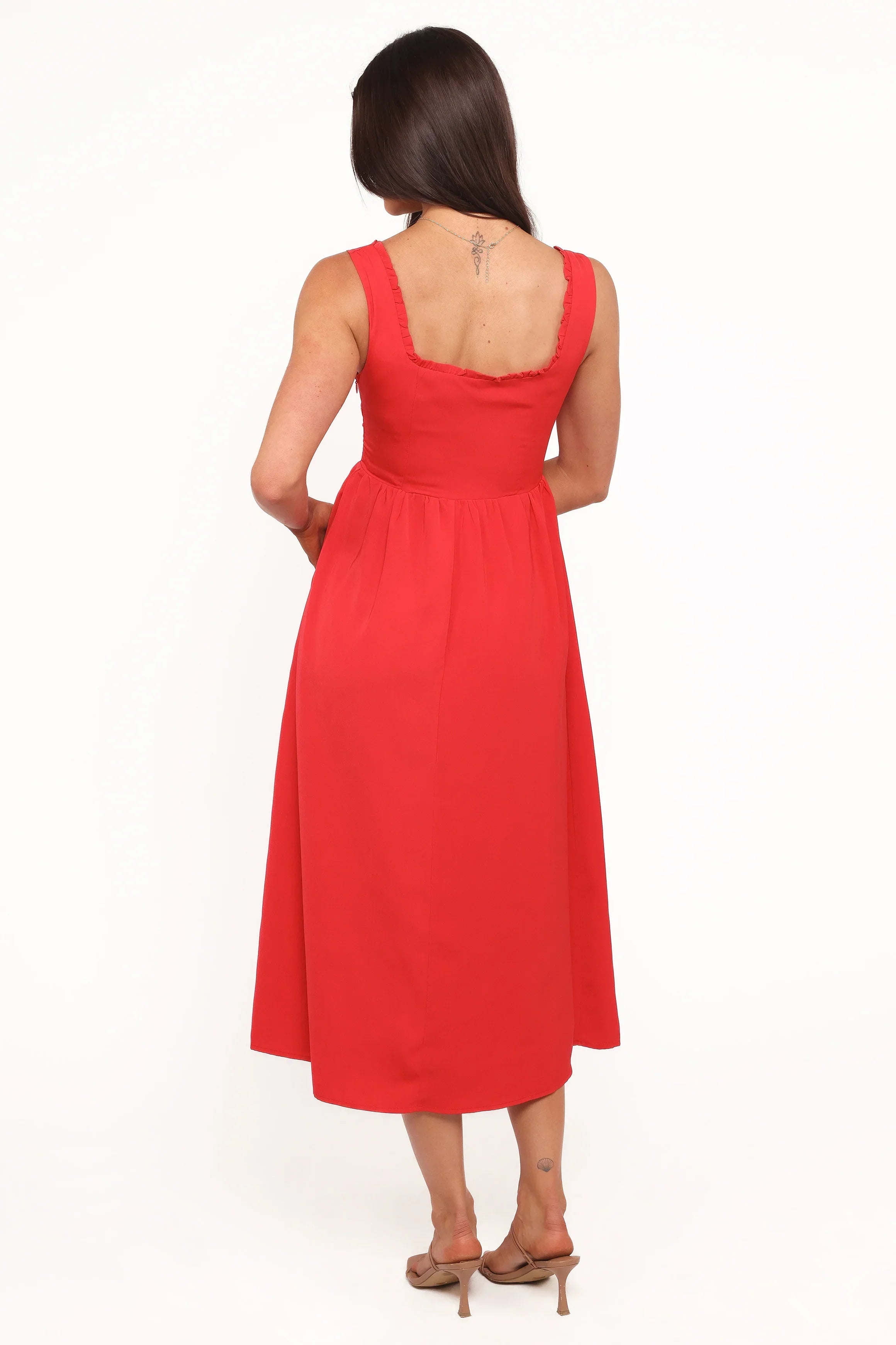 Robe midi Melrose - Rouge