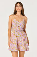 Isha Floral Sweetheart Mini Dress with Belt