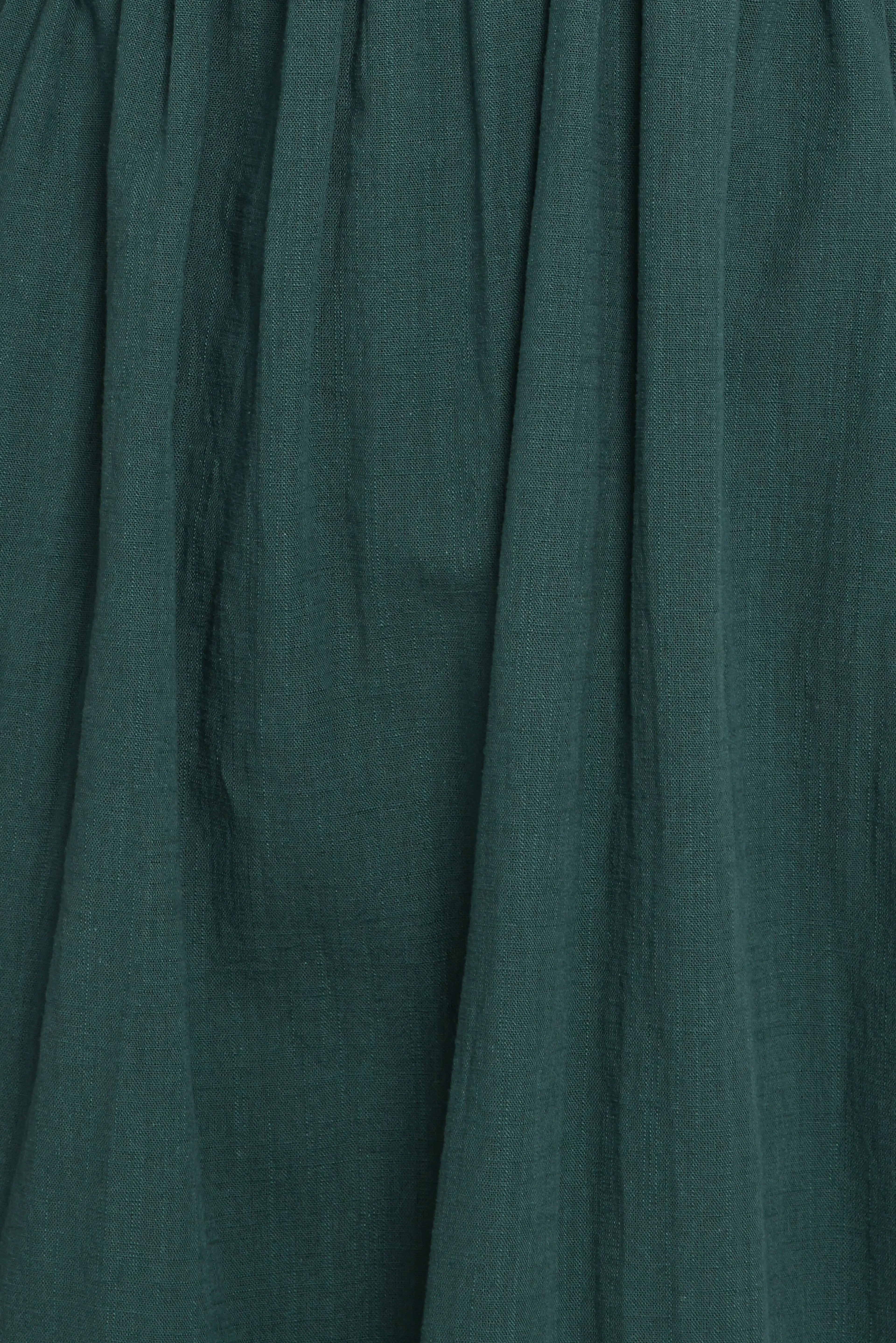 Robe longue Sullivan à manches bouffantes - Vert forêt