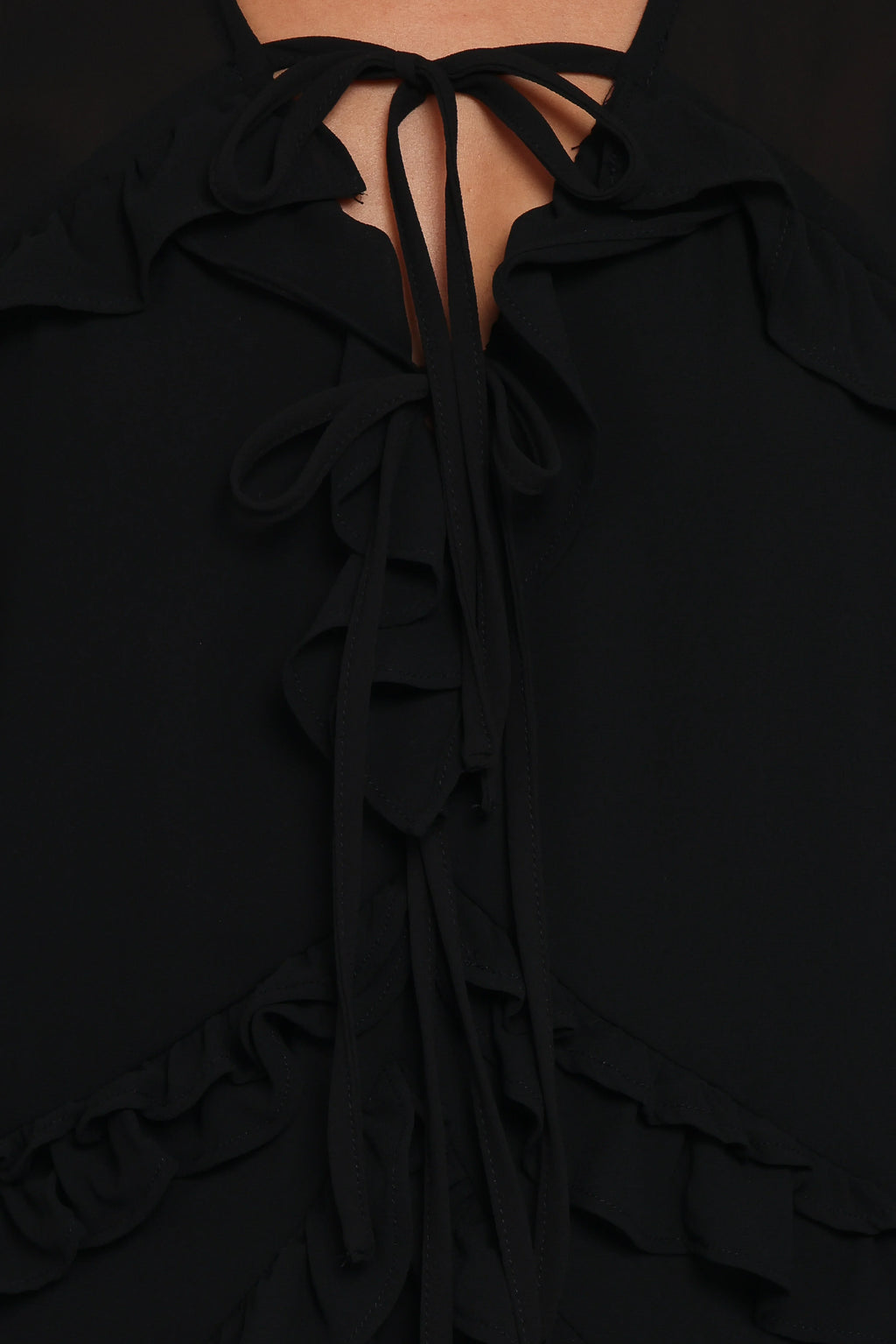Magnolia Long Sleeve Mini Dress - Black