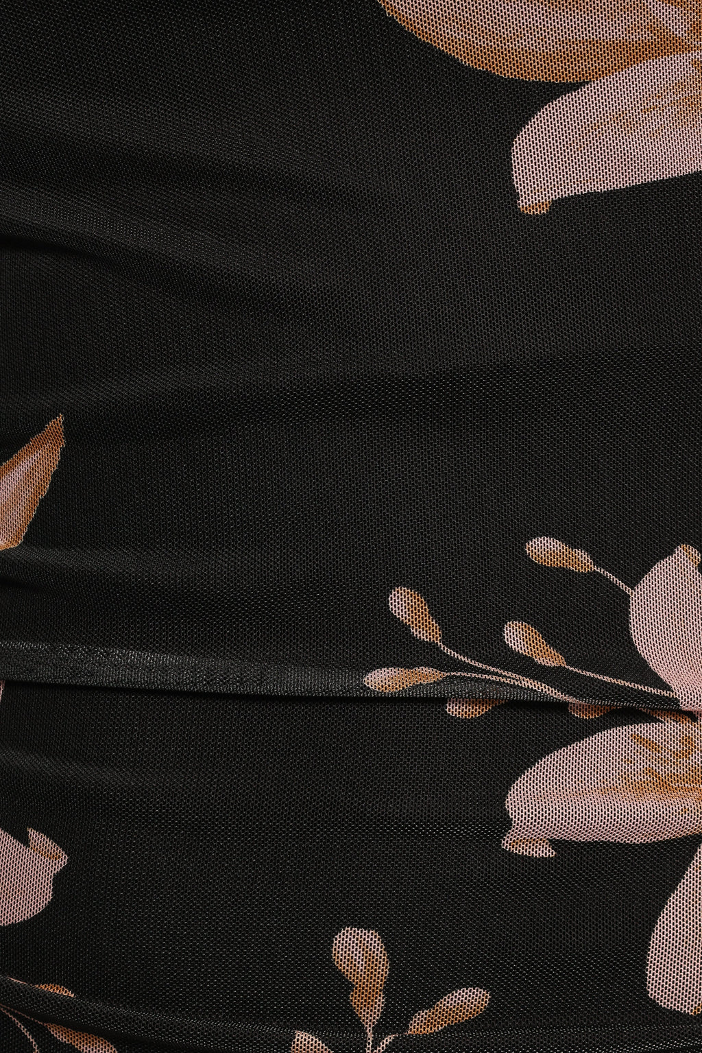 Robe longue Arabelle épaules dénudées - Noir Pêche
