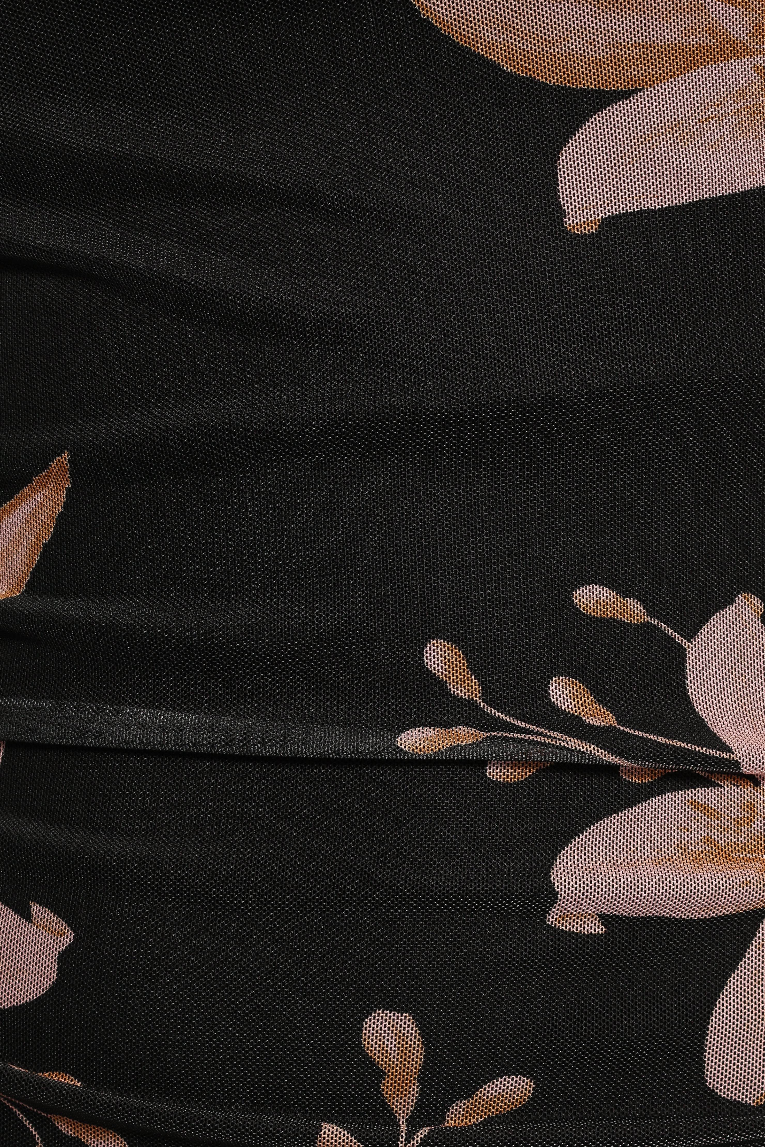 Robe longue Arabelle épaules dénudées - Noir Pêche