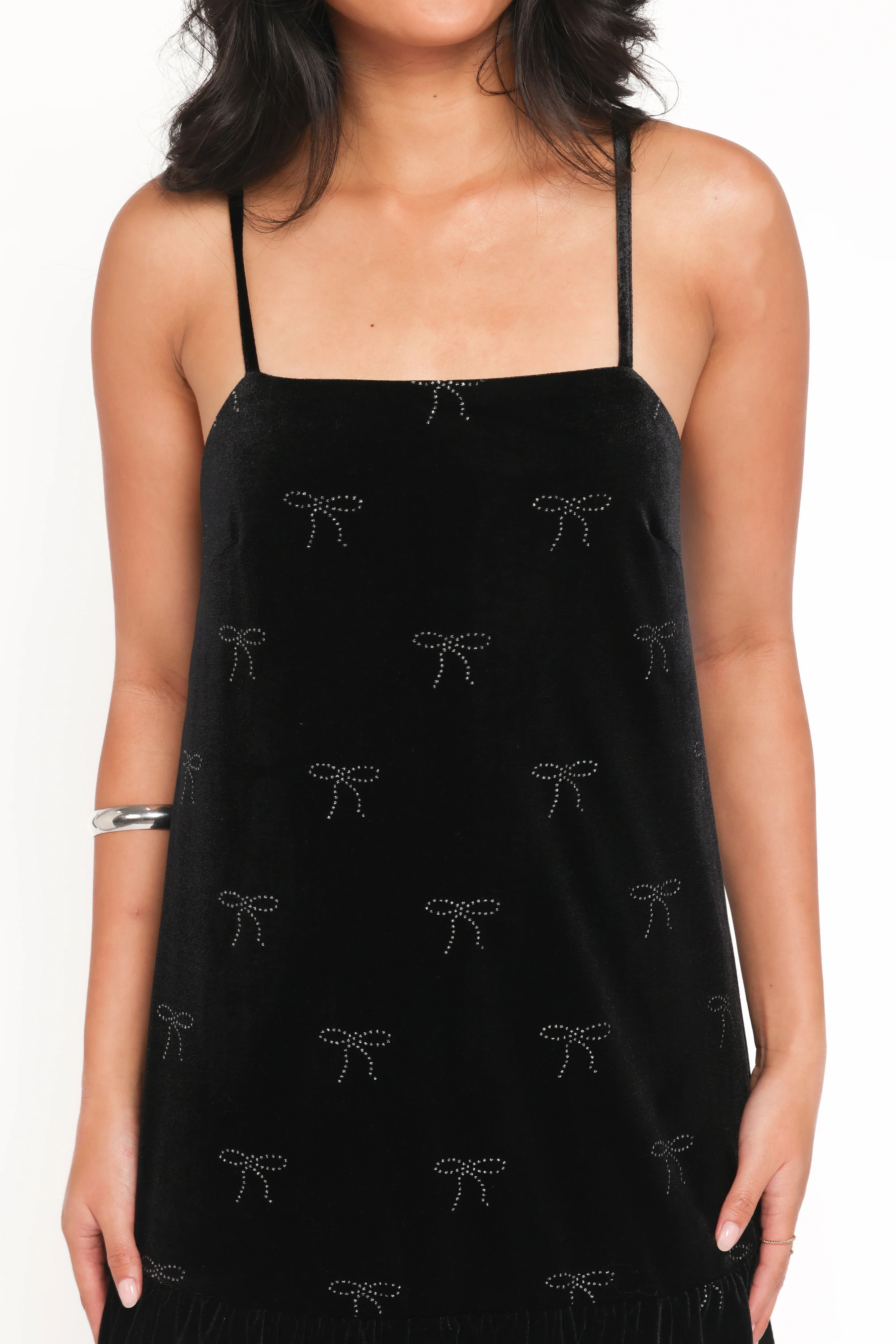 Mini-robe Eileen – Velours noir