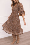 Robe mi-longue Simone - Camel
