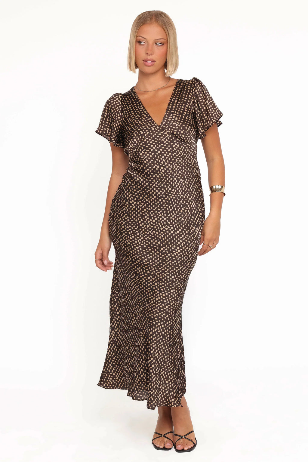 Robe longue Flossy - Terre d'ombre/Taupe