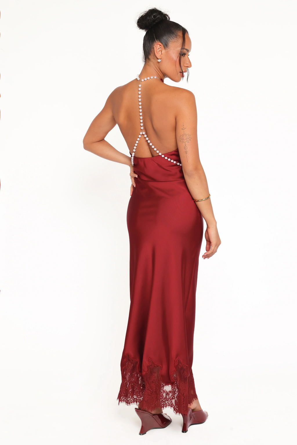 Robe longue Jeannie - Rouge foncé