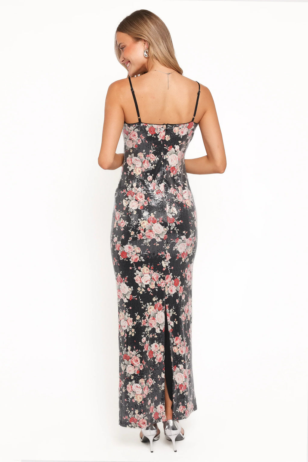 Robe longue Everlee - Paillettes fleuries