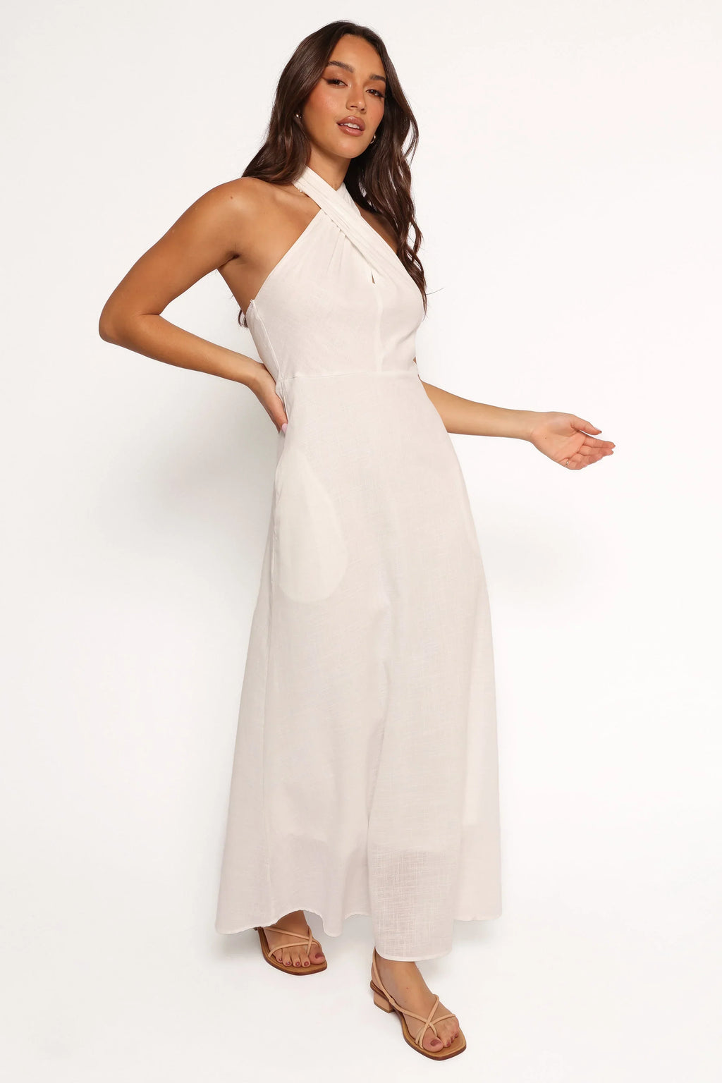 Robe longue Betsy dos nu – Blanc
