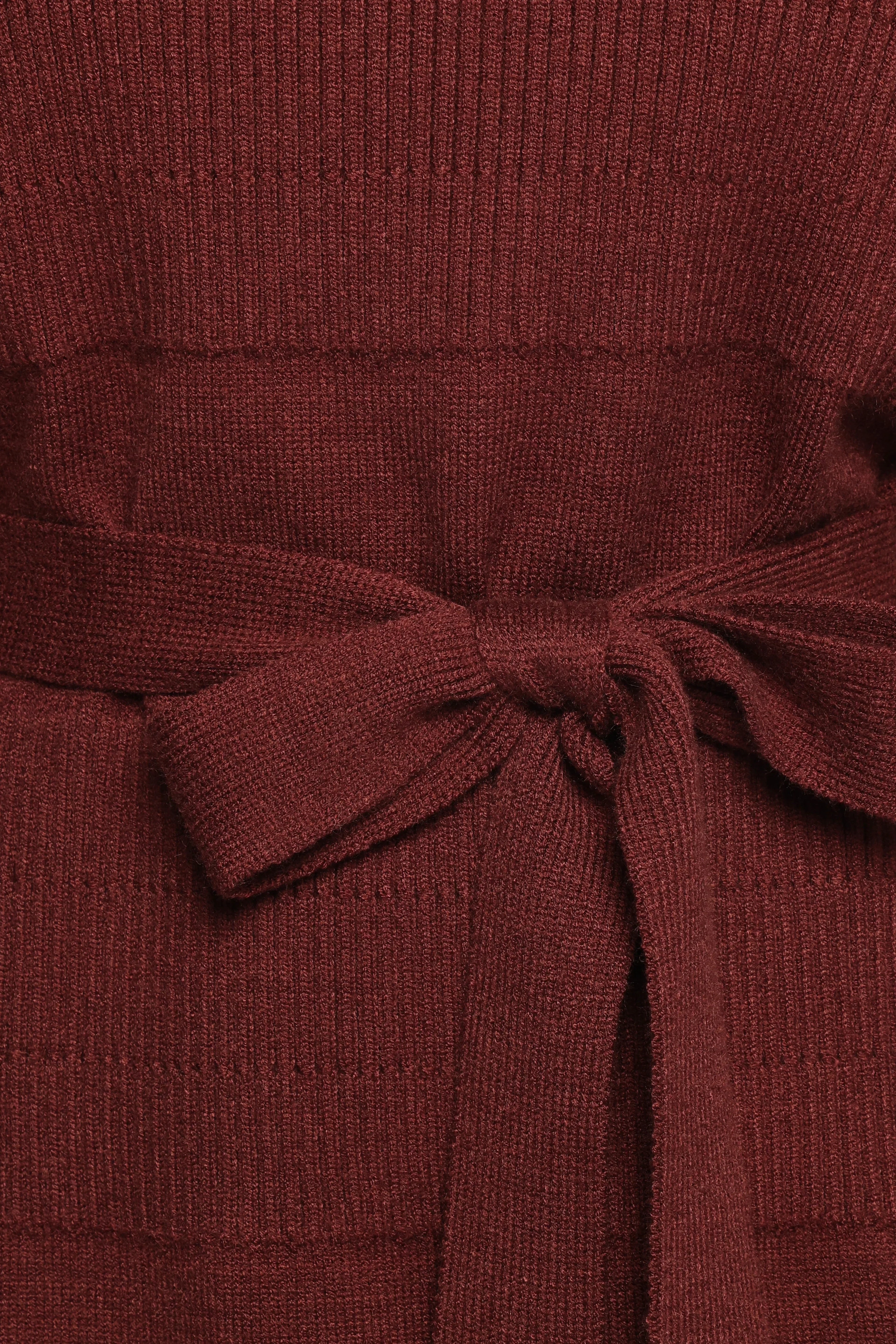 Robe pull courte Lucca - Marron chocolat