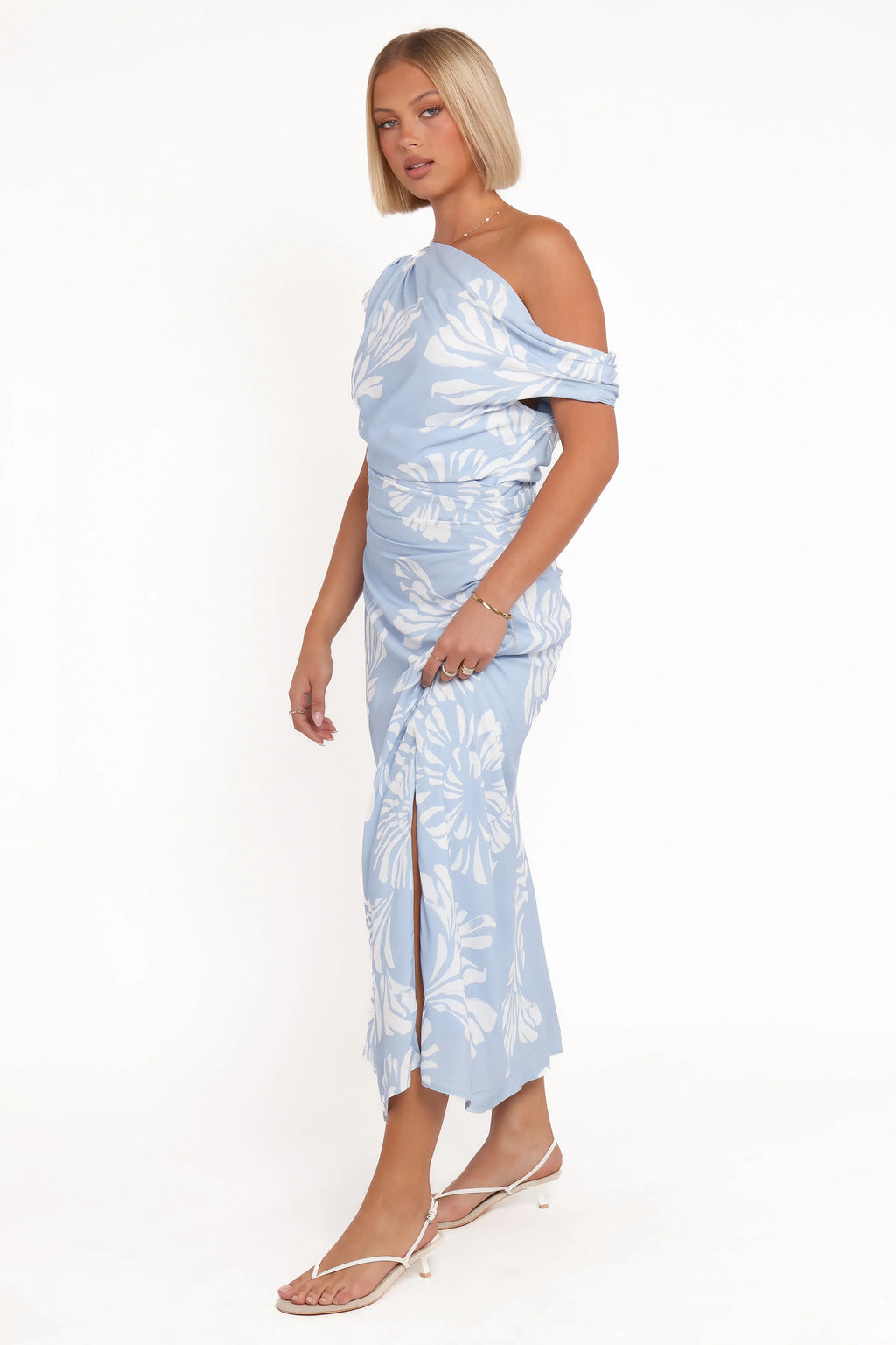 Apryl Midi Dress - Shell Print