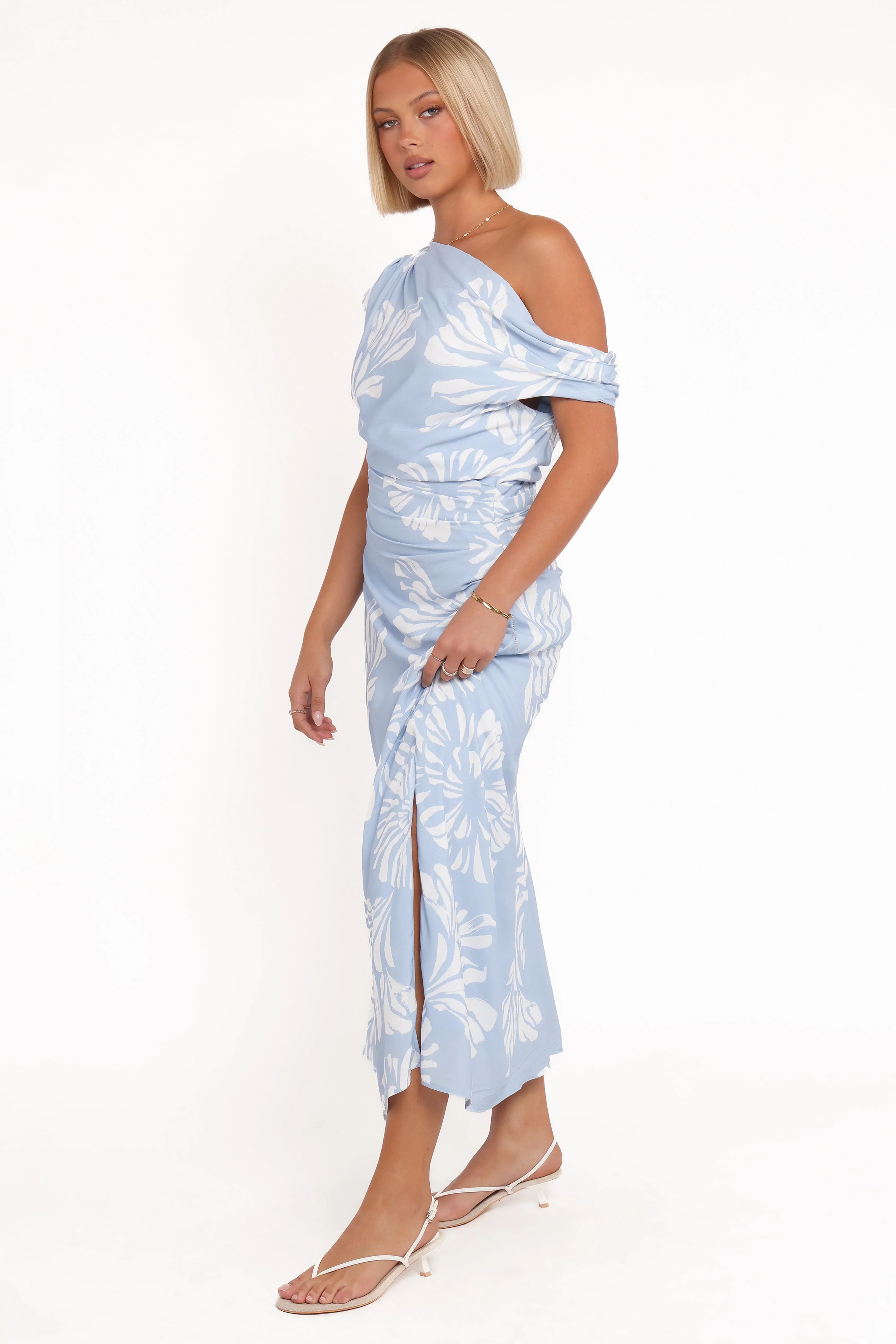 Apryl Midi Dress - Shell Print