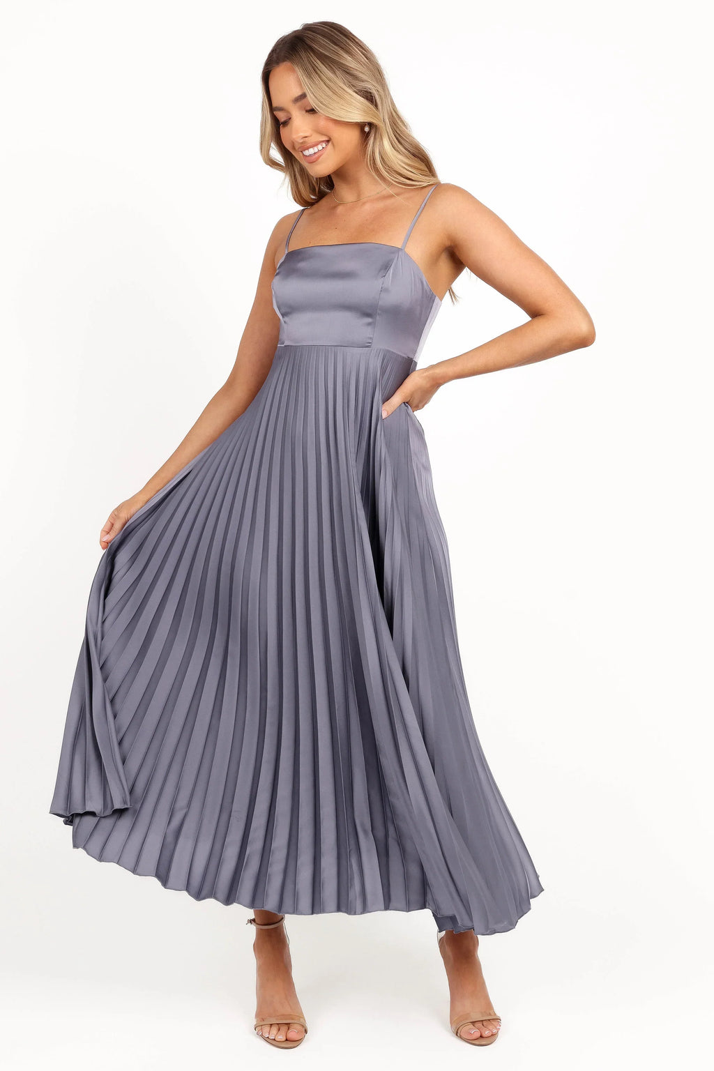 Robe longue Keegan - Gris acier