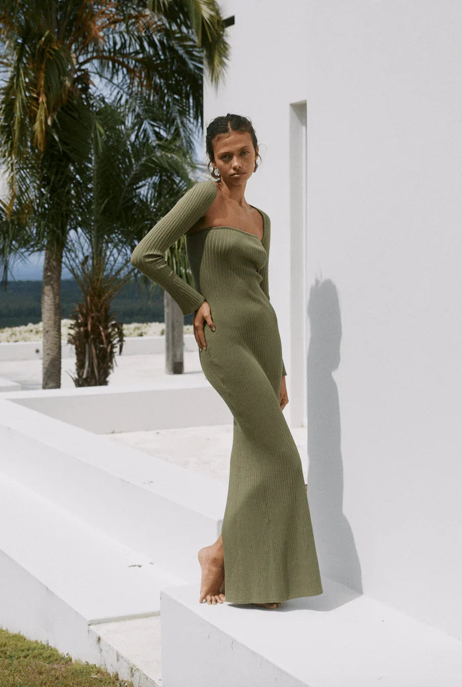 Robe longue Vita - Kaki