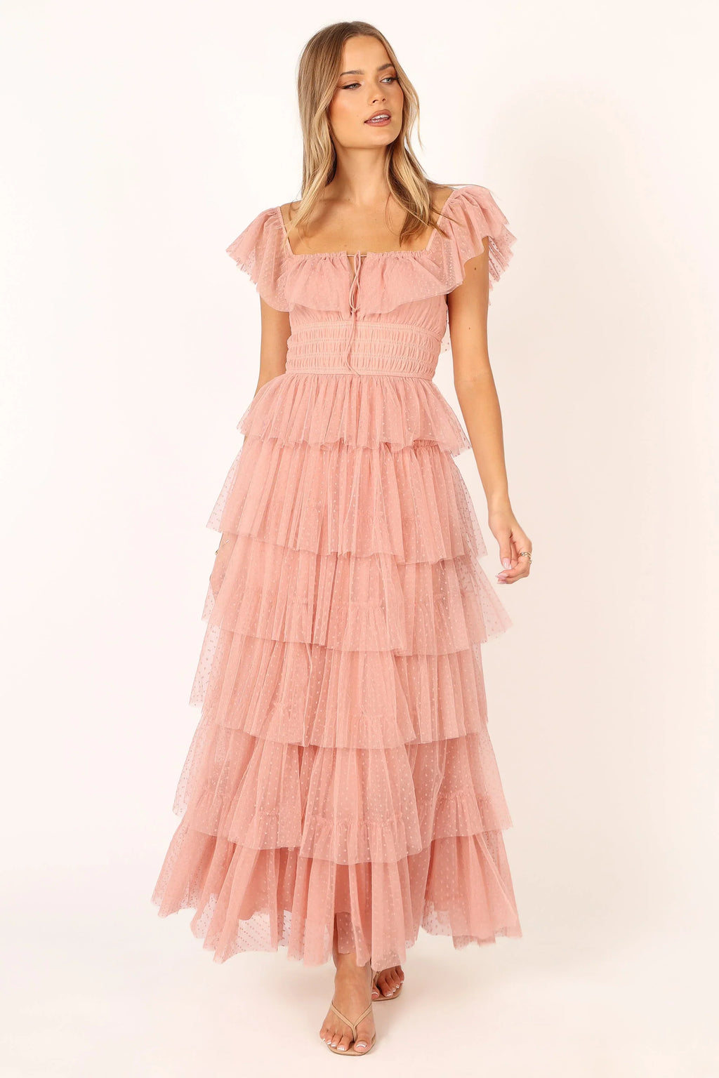 Robe longue Belle - Vieux rose