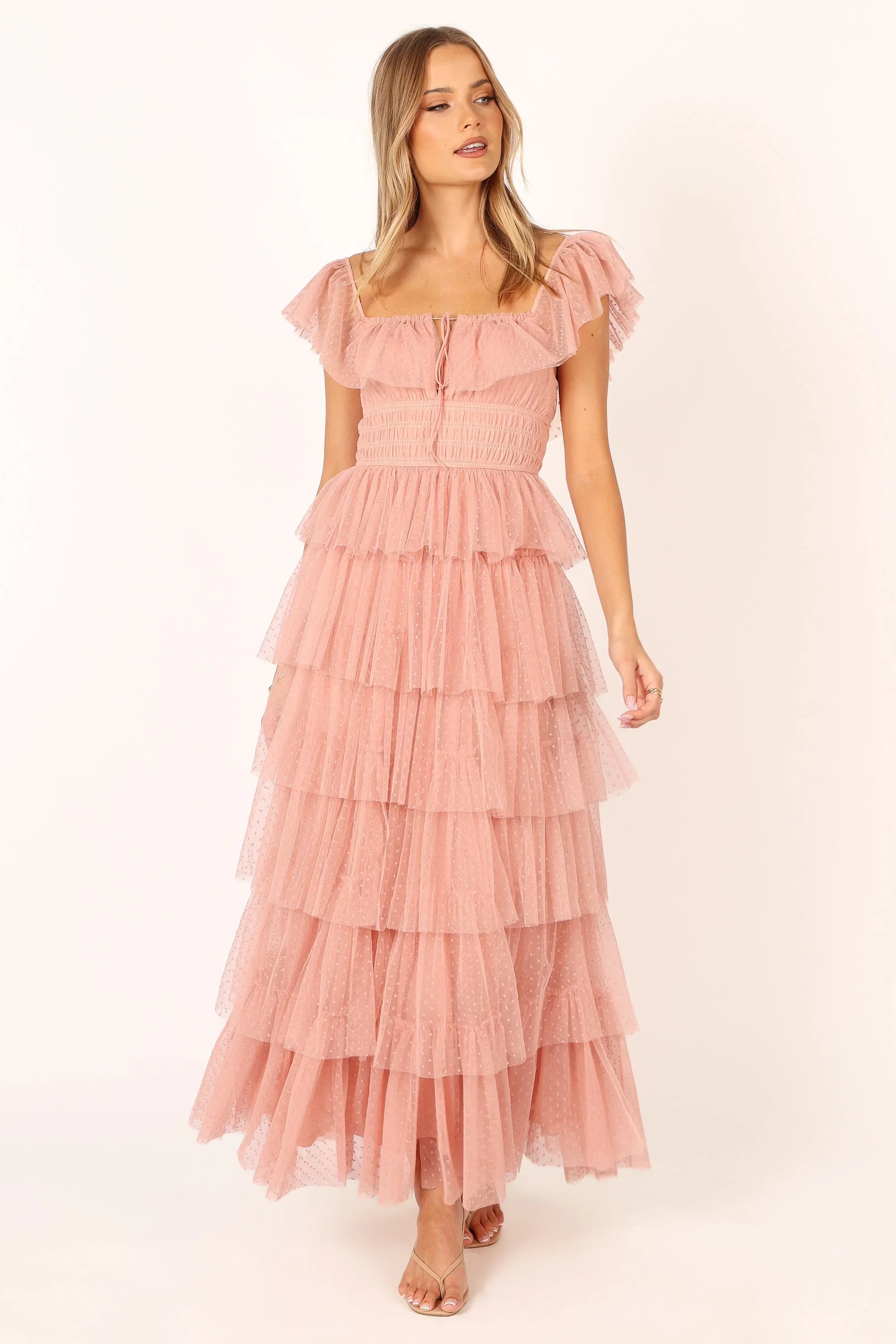 Robe longue Belle - Vieux rose