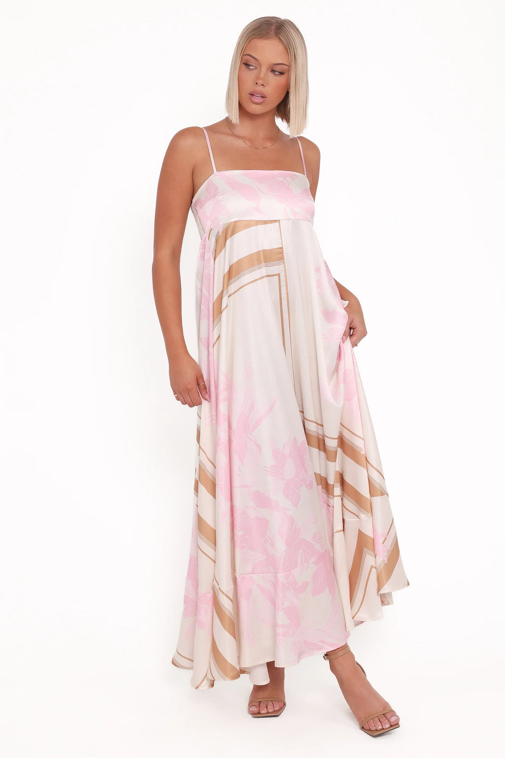 Robe longue Elanor - Imprimé rose