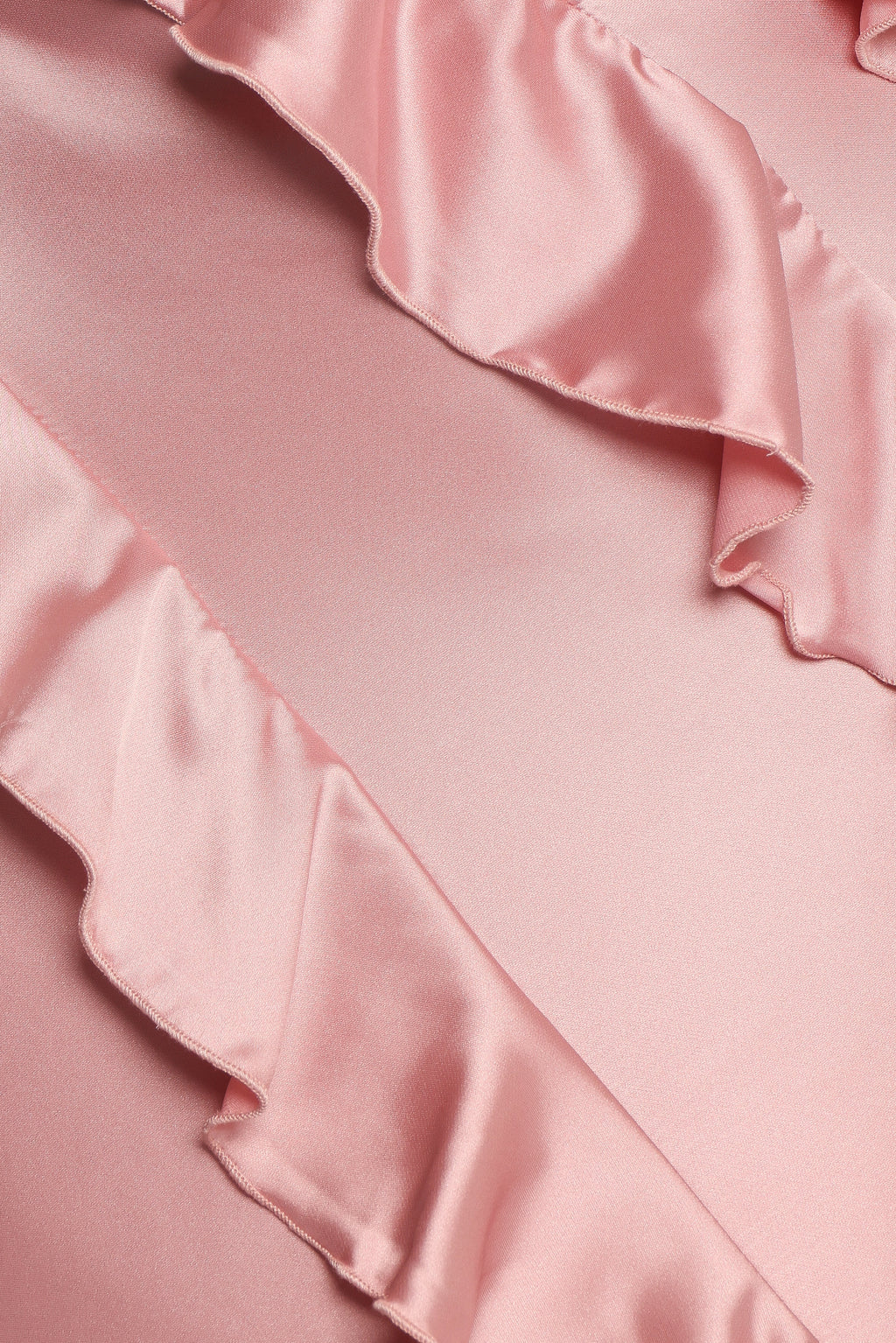 Robe longue en satin Ciao Ruffles - Rose