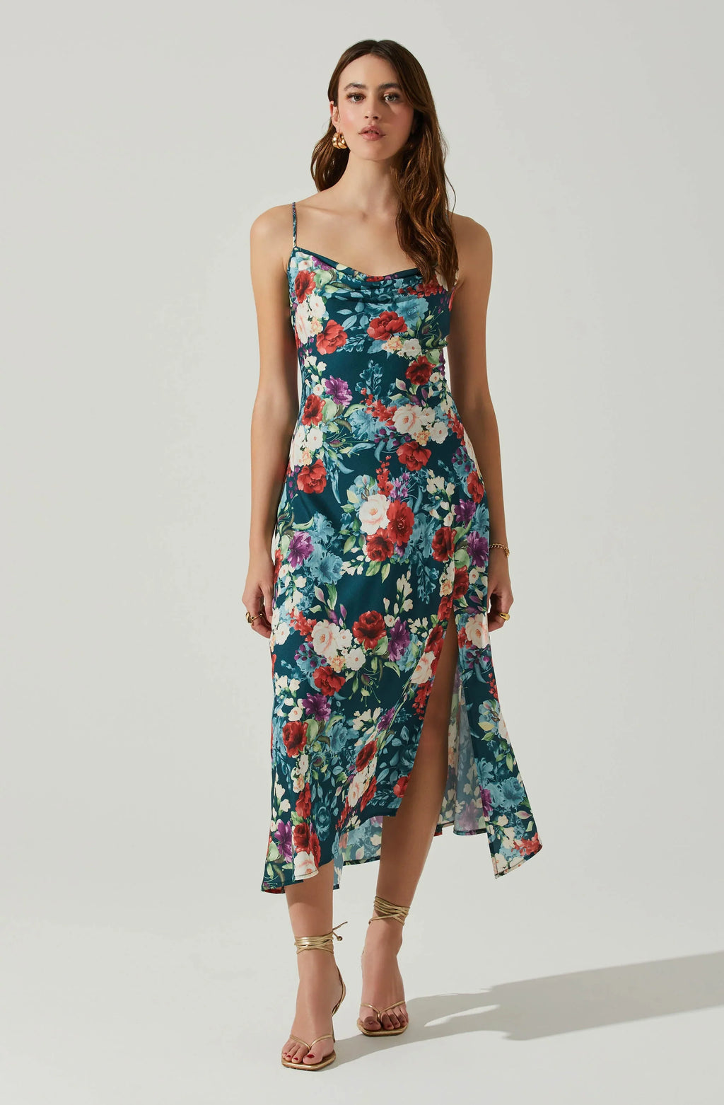 Robe midi florale Gaia