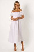 Robe longue épaules dénudées Sofia - Blanc