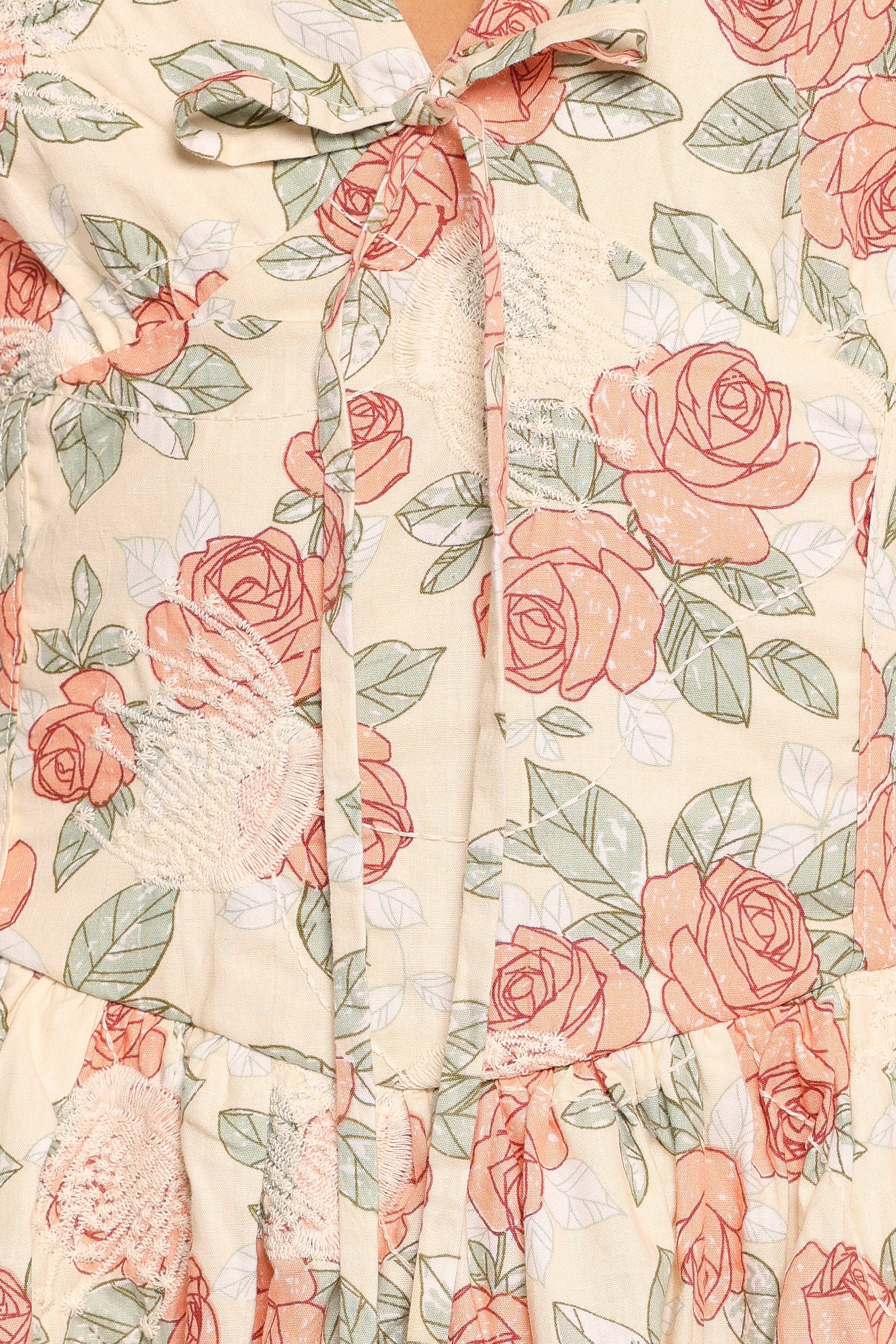 Robe midi Velda – Fleurs roses