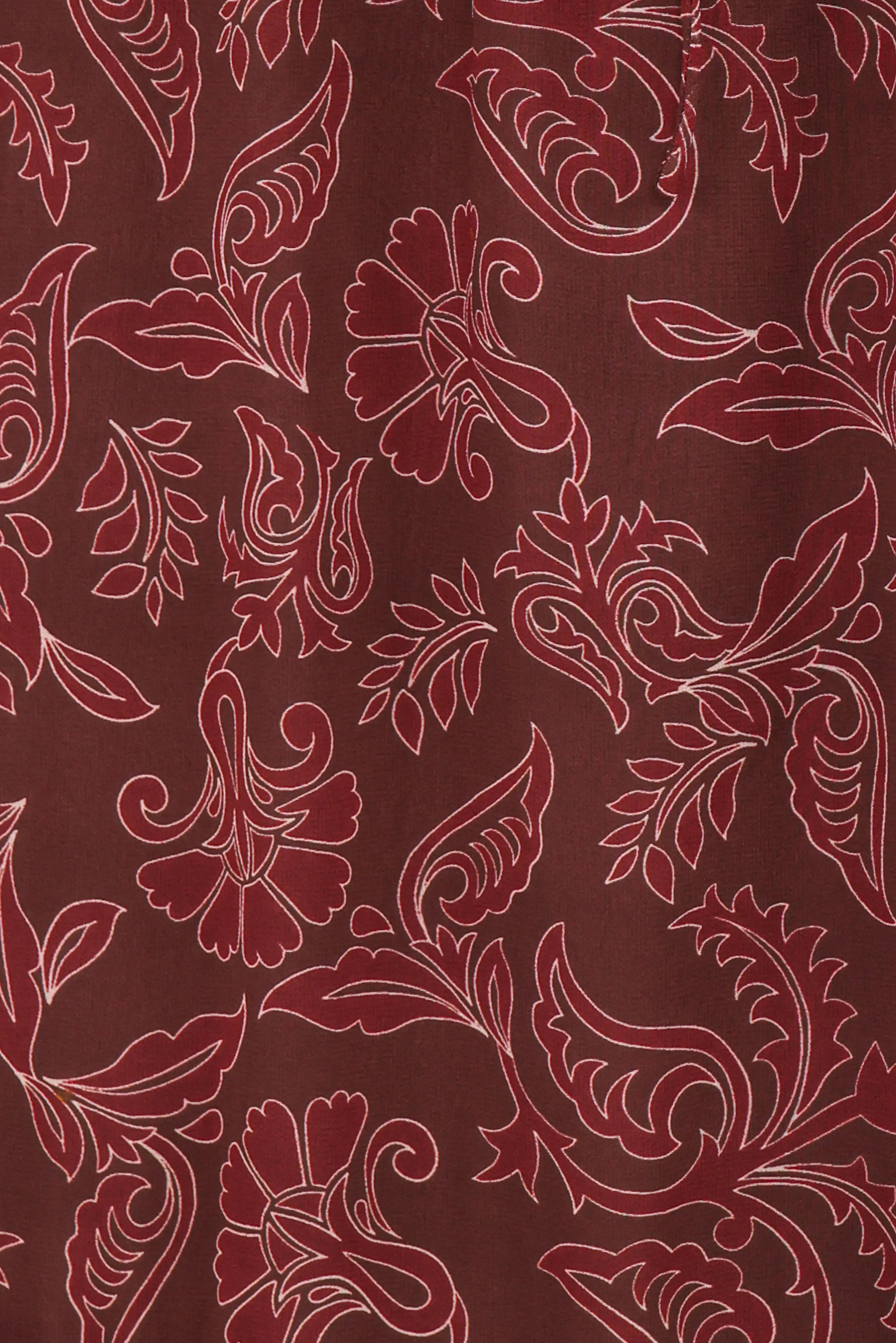 Robe longue Keziah à manches longues – Paisley bordeaux