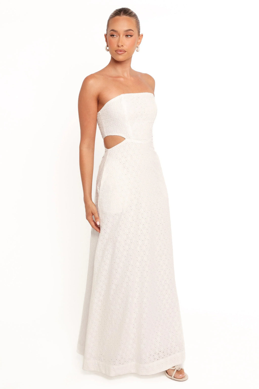 Robe midi Laura – Blanc