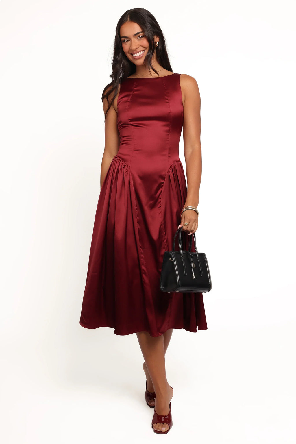 Robe midi Katelyn - Bordeaux